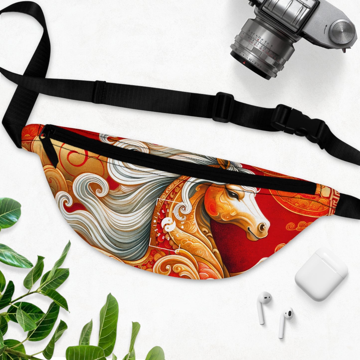 "Gold Gallop on Vermilion Vista: A Lunar New Year’s Ode" - Fanny Pack