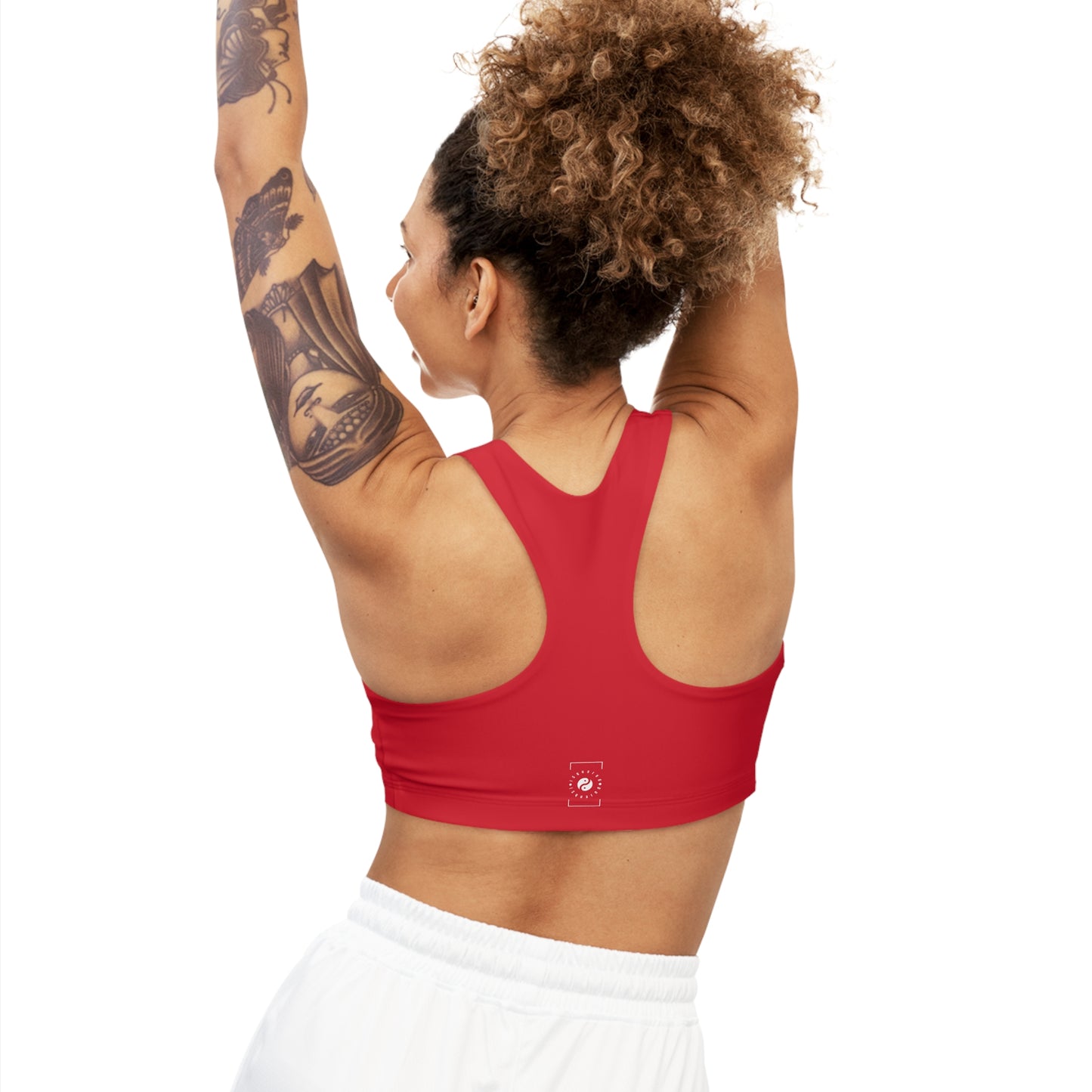 #D10927 Scarlet Red - Seamless Sports Bra