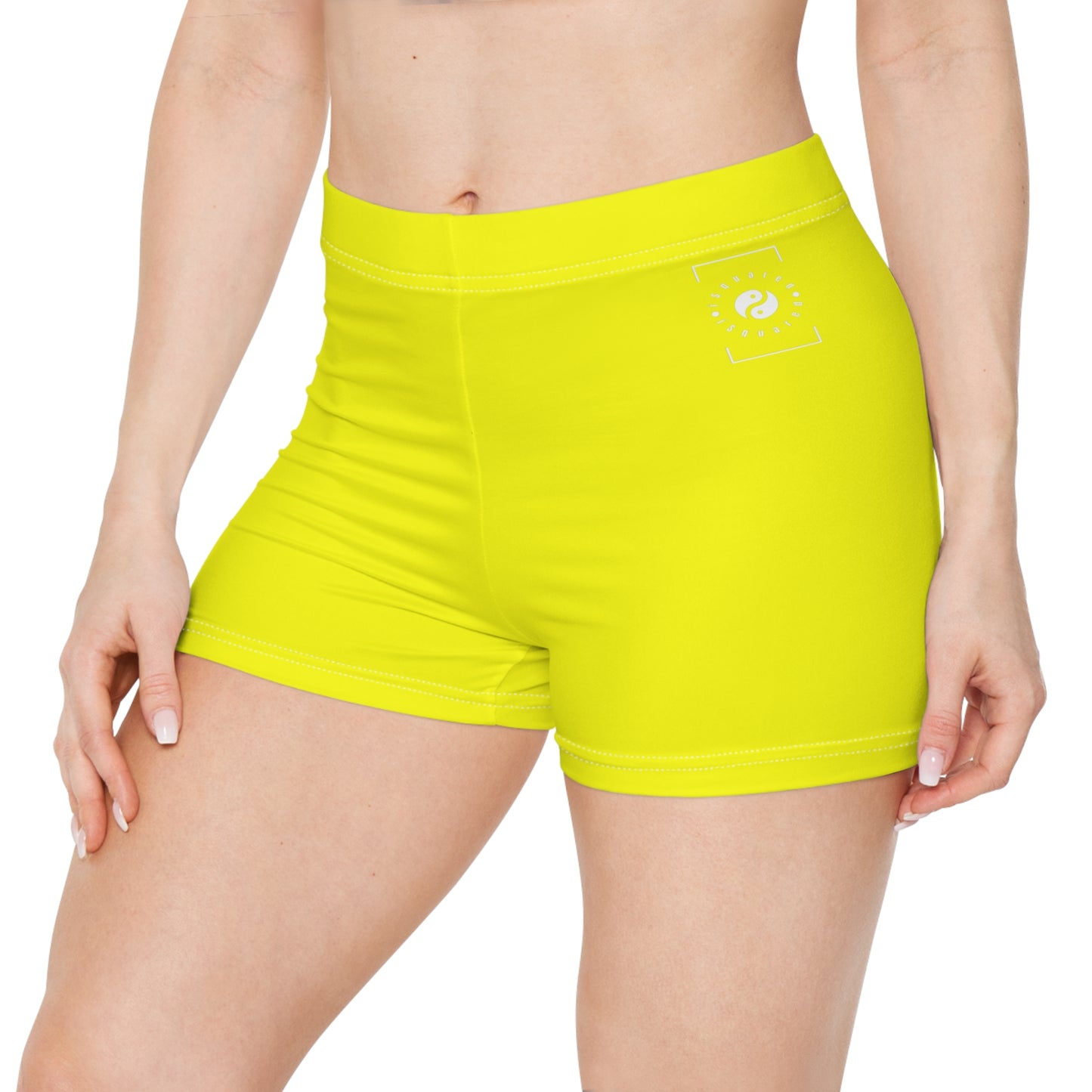 Neon Yellow FFFF00 - Mini Hot Yoga Short