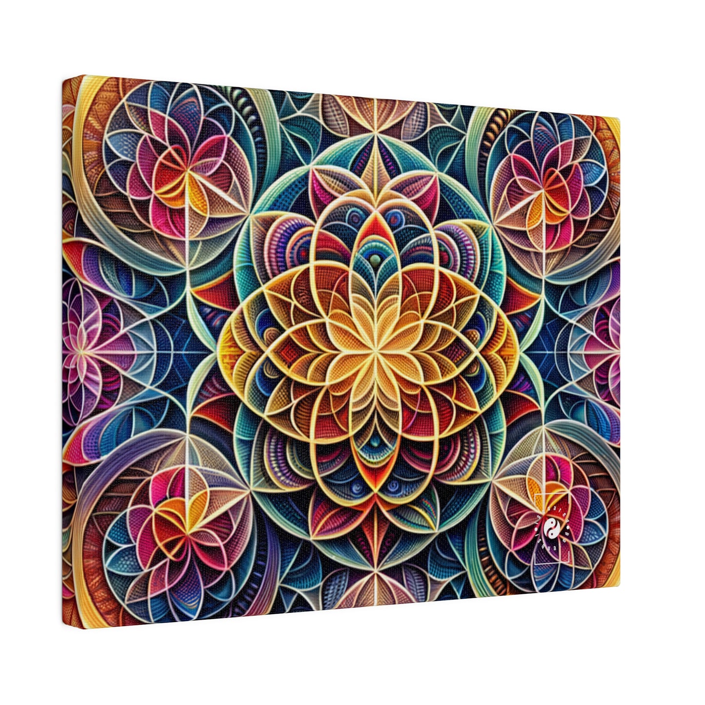 "Sacred Symmetry: Infinite Radiance of Love" - Art Print Canvas