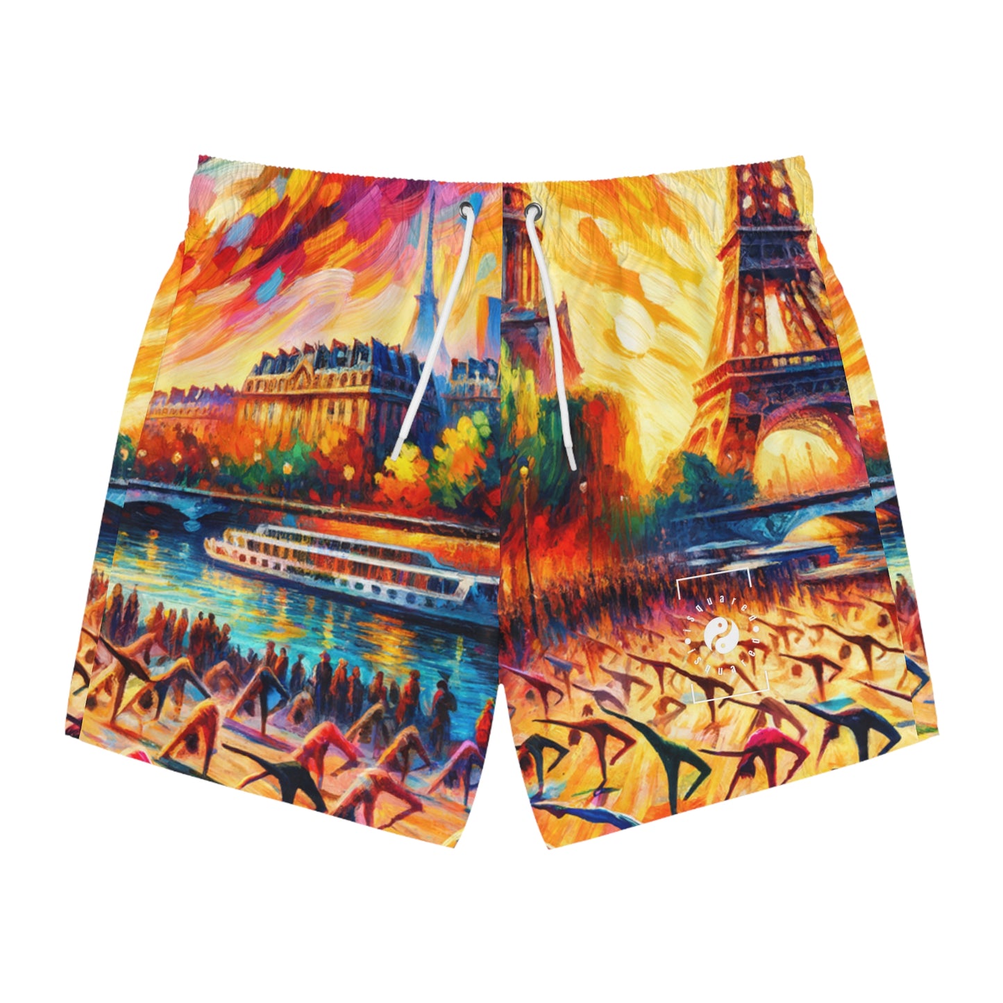 Parisian Yoga Chic - Swim Trunks for Men