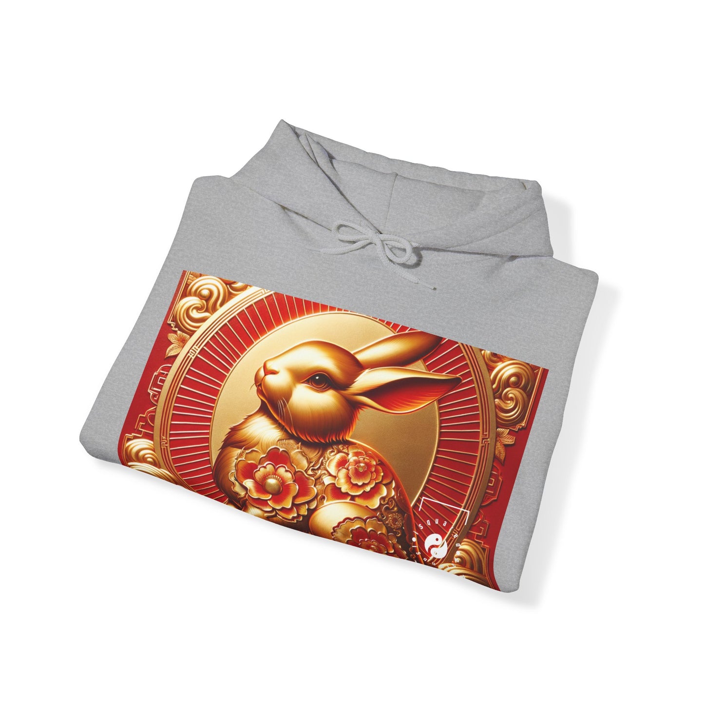 "Golden Blessings: Lunar Rabbit's Resplendence" - Hoodie