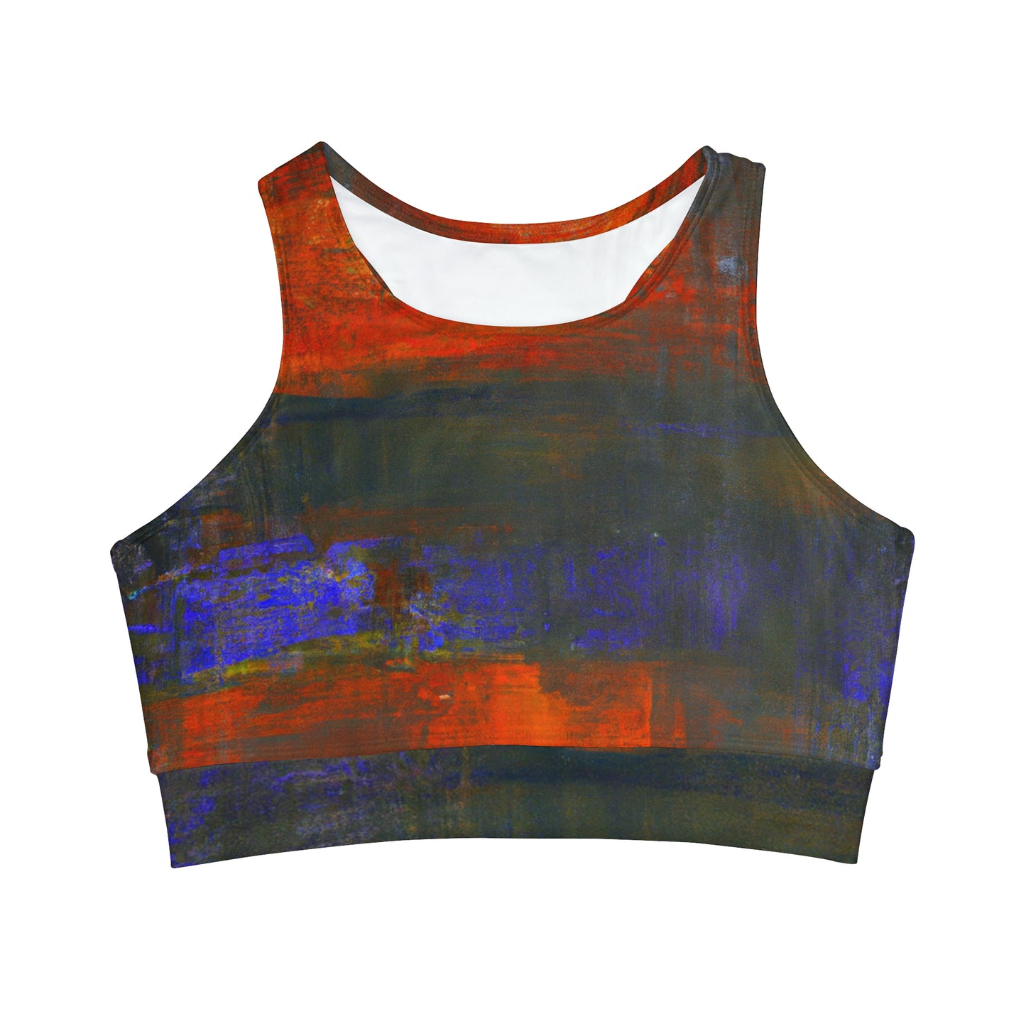 "Chromatic Reverie" - High Neck Crop Top