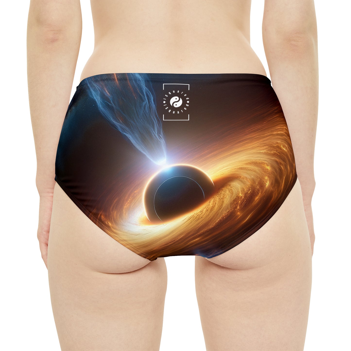 "Discs of Illumination: Black Hole Reverie" - High Waisted Bikini Bottom