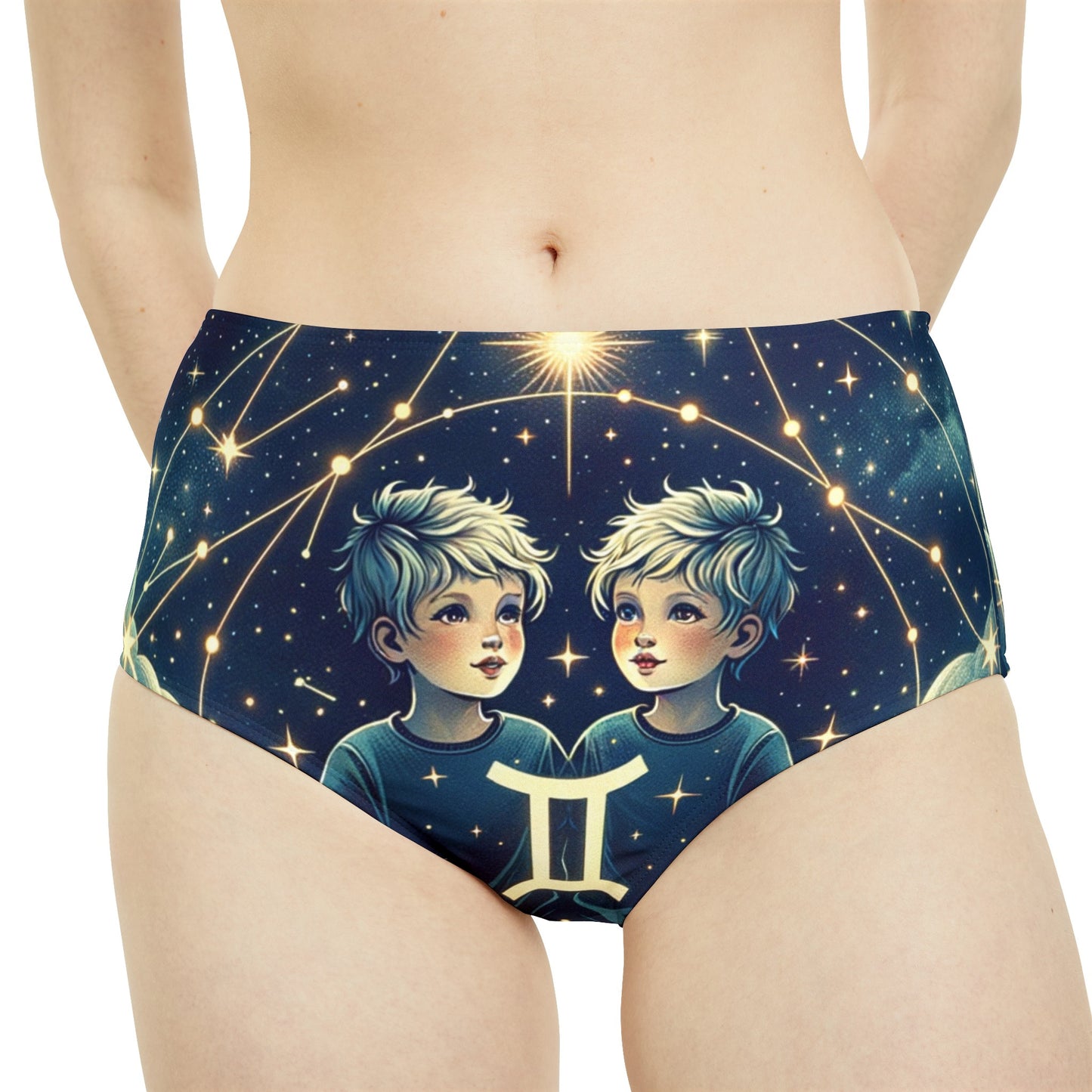 "Celestial Twinfinity" - High Waisted Bikini Bottom