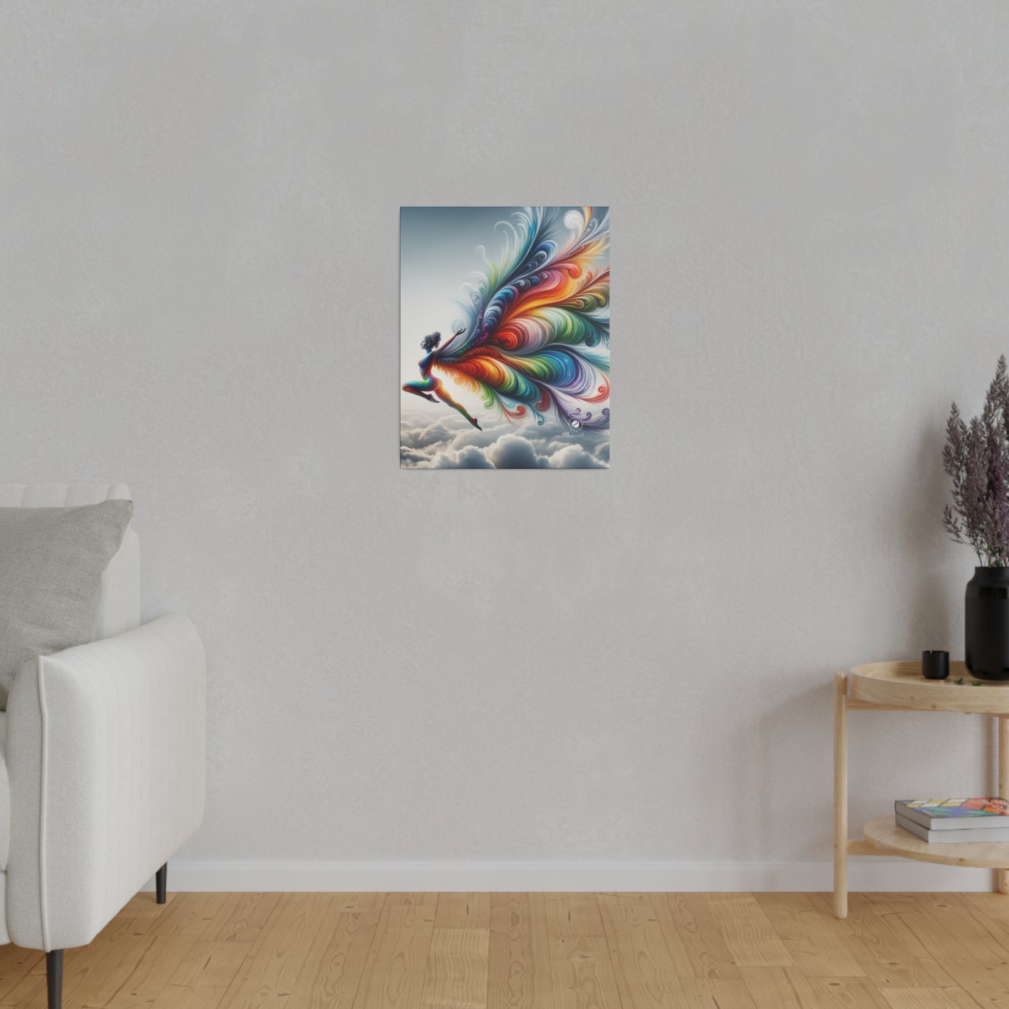 "Yogini's Rainbow Flight" - Art Print Canvas