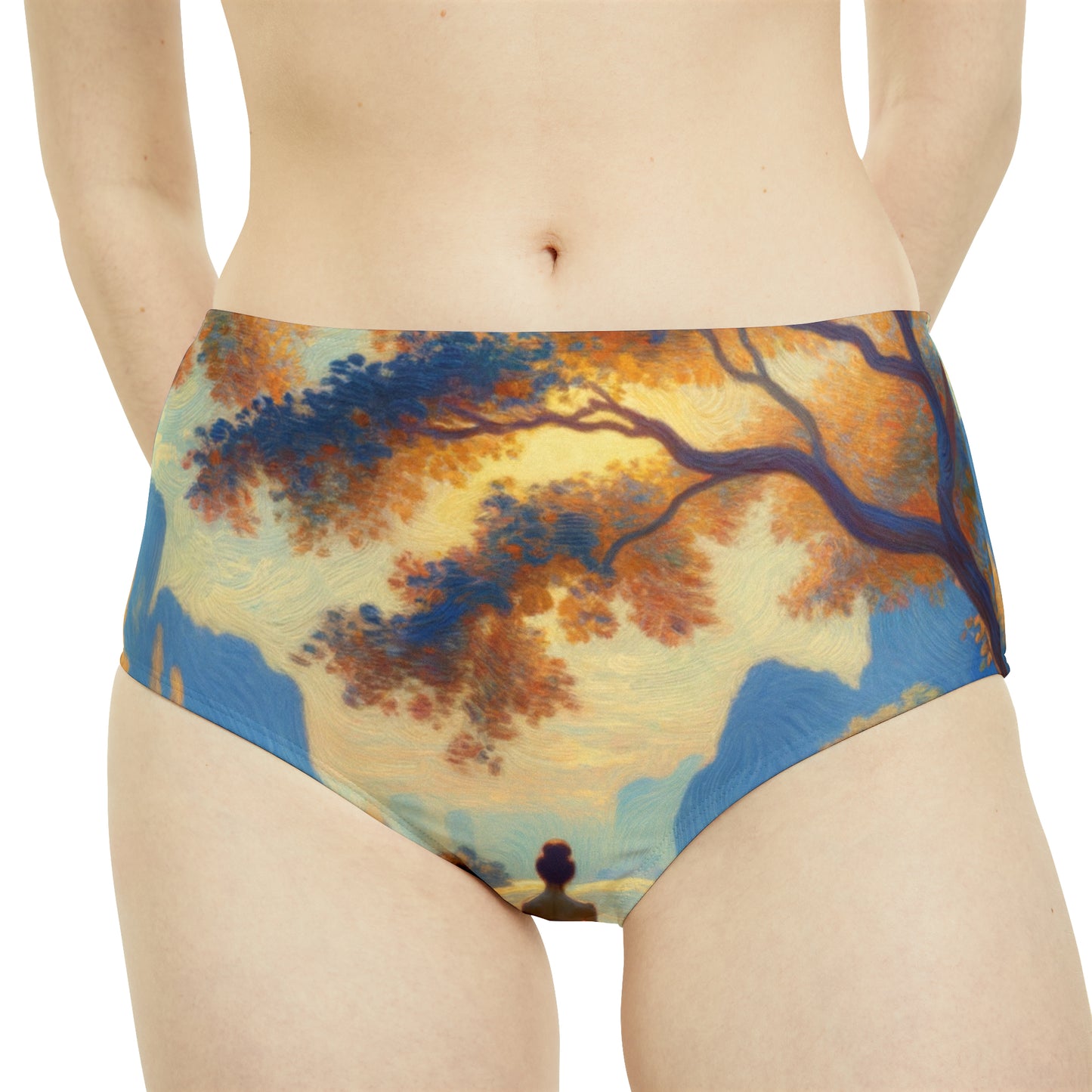 "Zen Blossom Alignment" - High Waisted Bikini Bottom