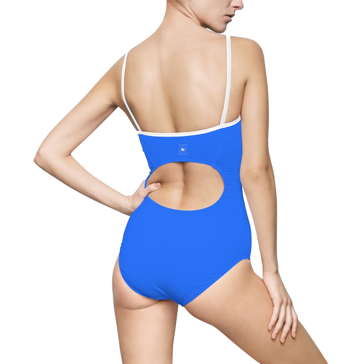 #2C75FF Electric Blue - Openback Swimsuit