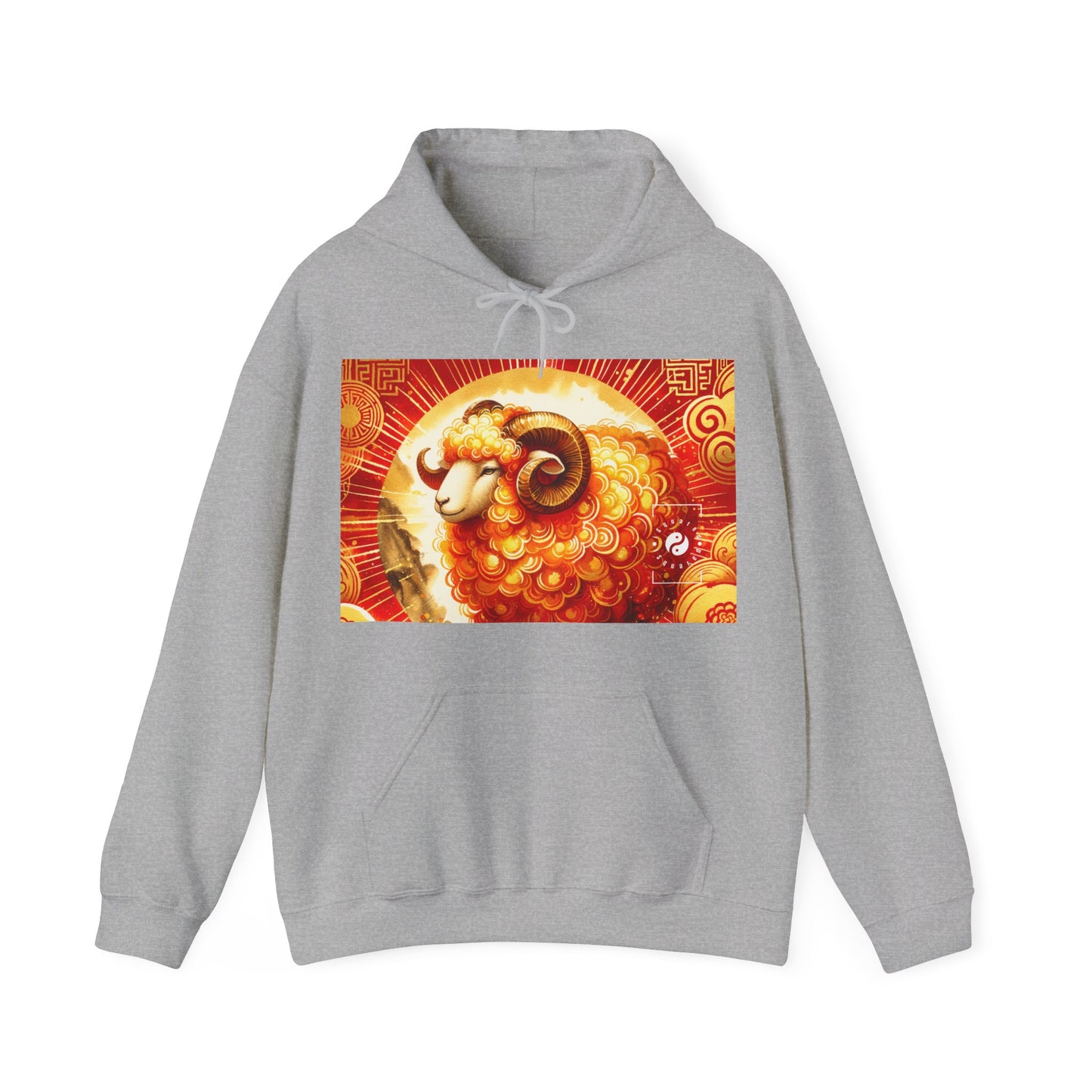 "Auspicious Gold of Divine Ewe: A Lunar New Year Revelry" - Hoodie