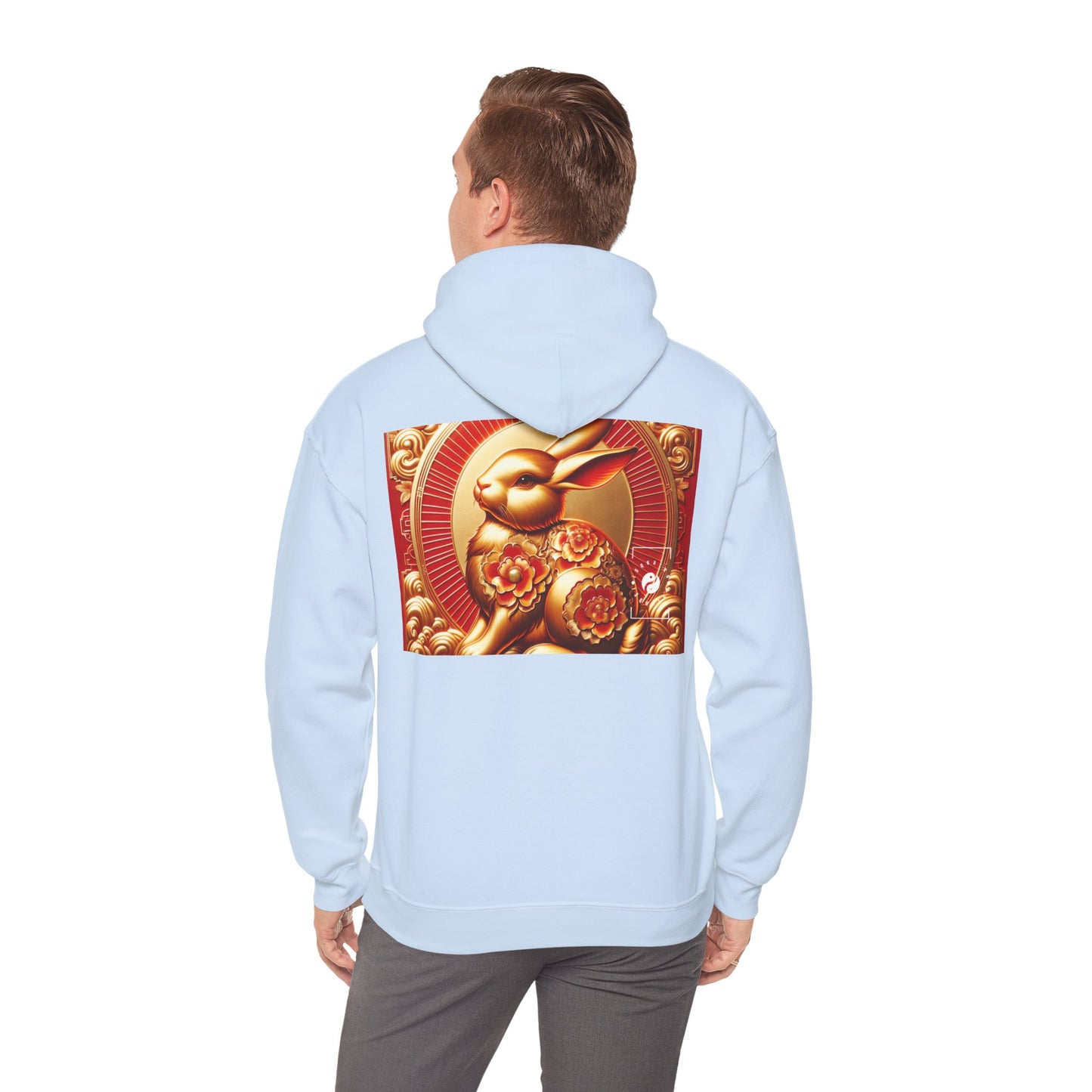 "Golden Blessings: Lunar Rabbit's Resplendence" - Hoodie