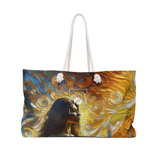 "Golden Warrior: A Tranquil Harmony" - Casual Yoga Bag