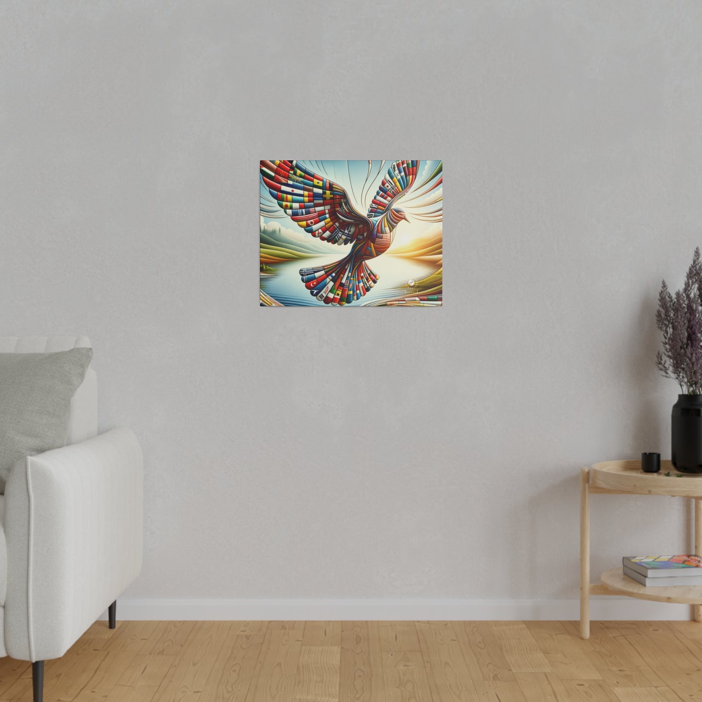 "Global Tapestry of Tranquility" - Art Print Canvas