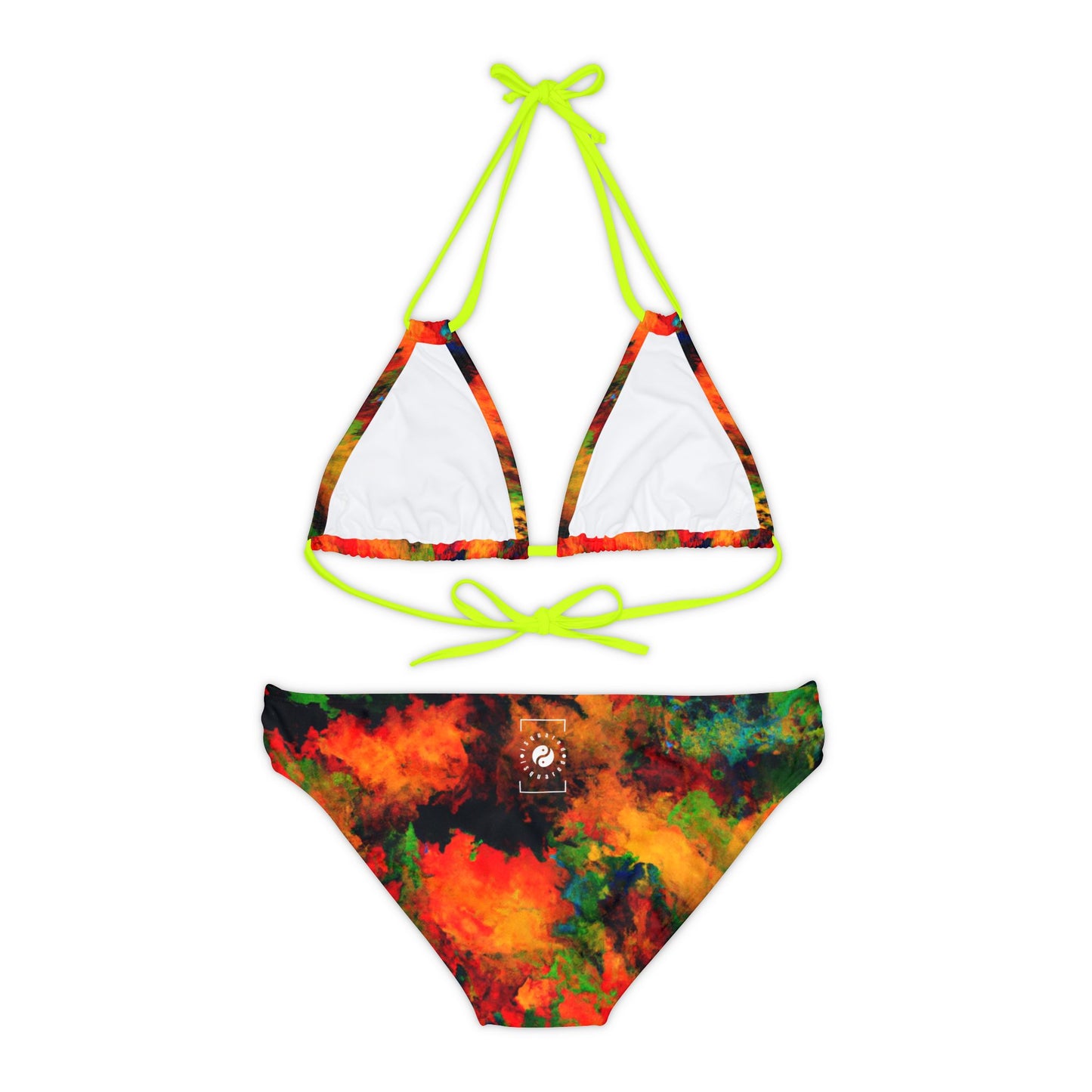 Luminous Whispers Symphony - Lace-up Bikini Set