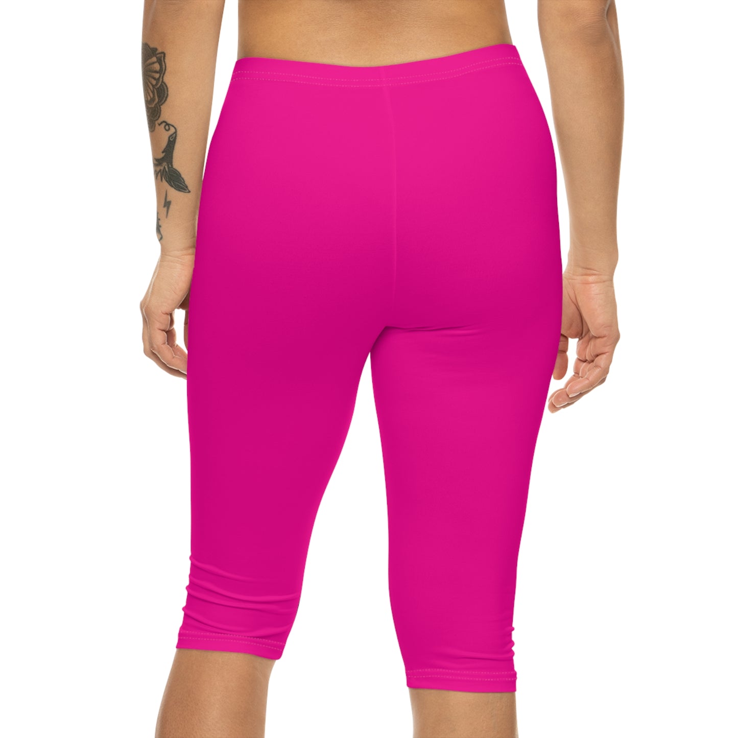 #FF0099 Sharp Pink - Capri Shorts