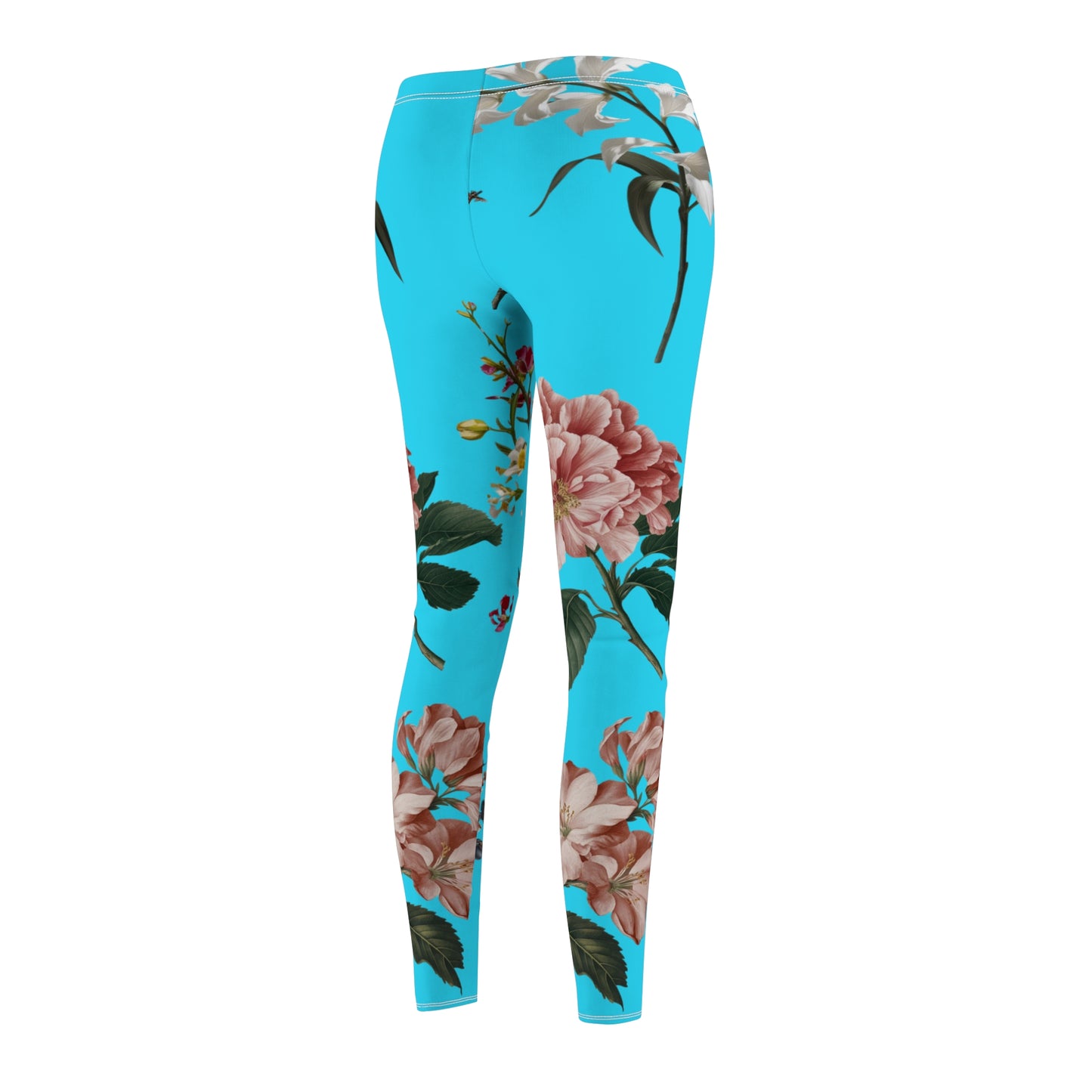 Botanicals on Azure - Casual Leggings