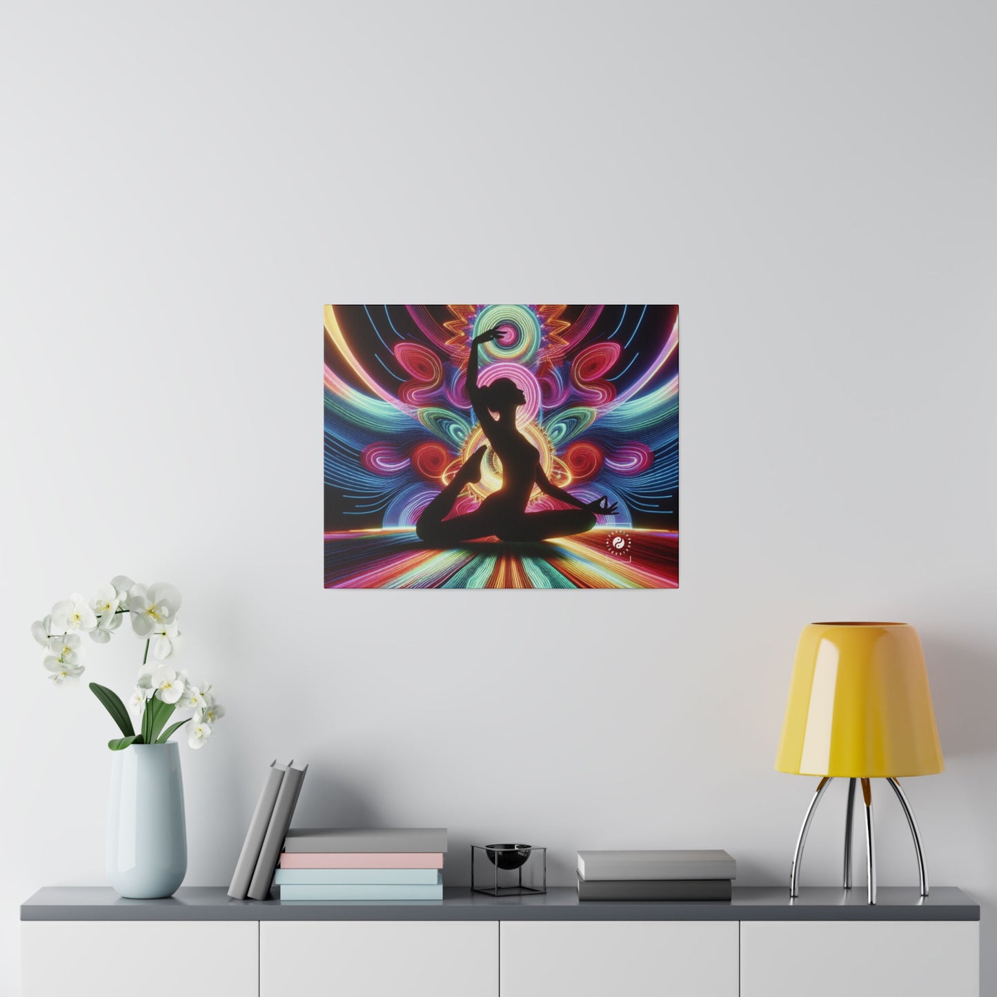 "Neon Zenith: Chromatic Balance" - Art Print Canvas