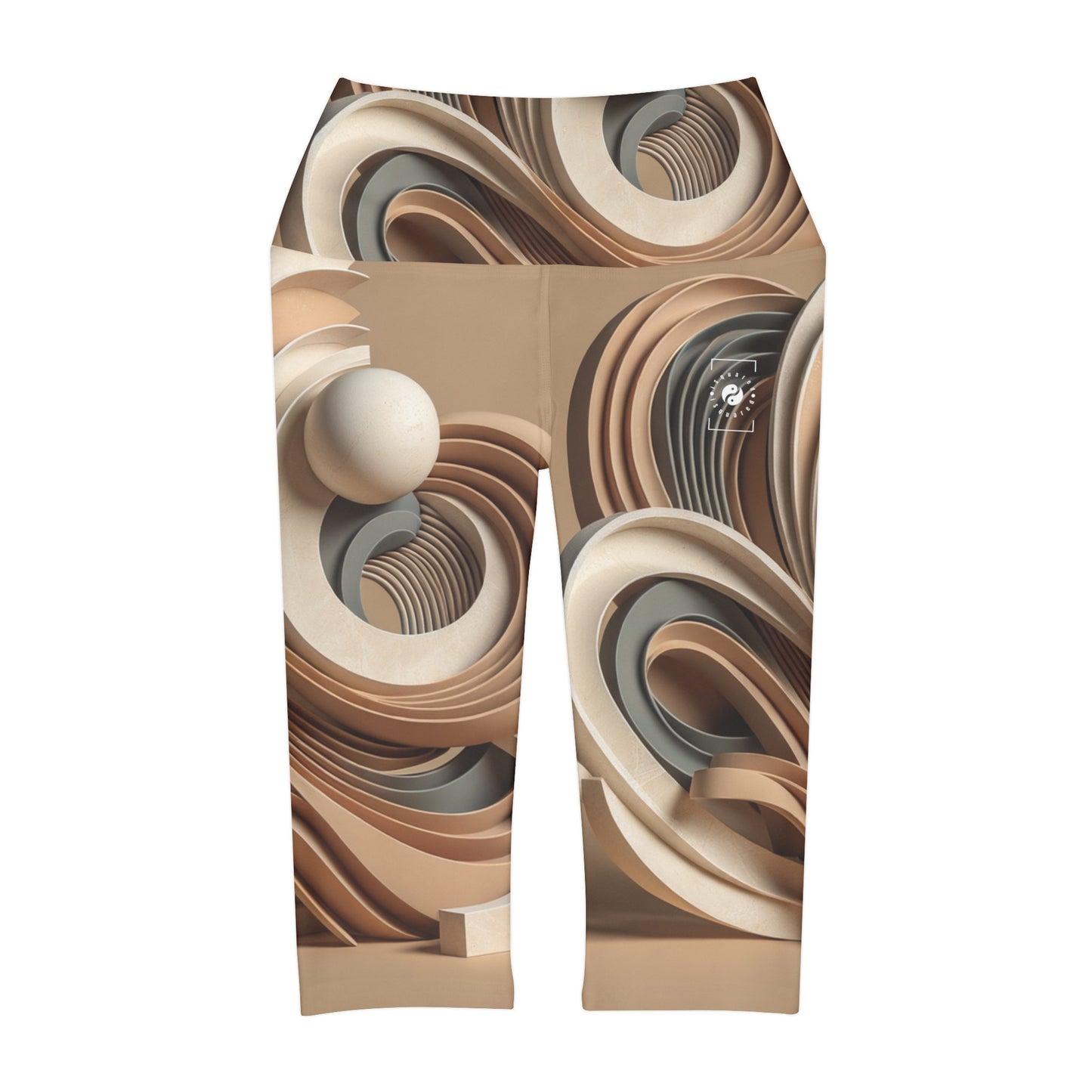 "Hepworth Hues : Une symphonie aux tons terrestres" - Leggings Capri taille haute