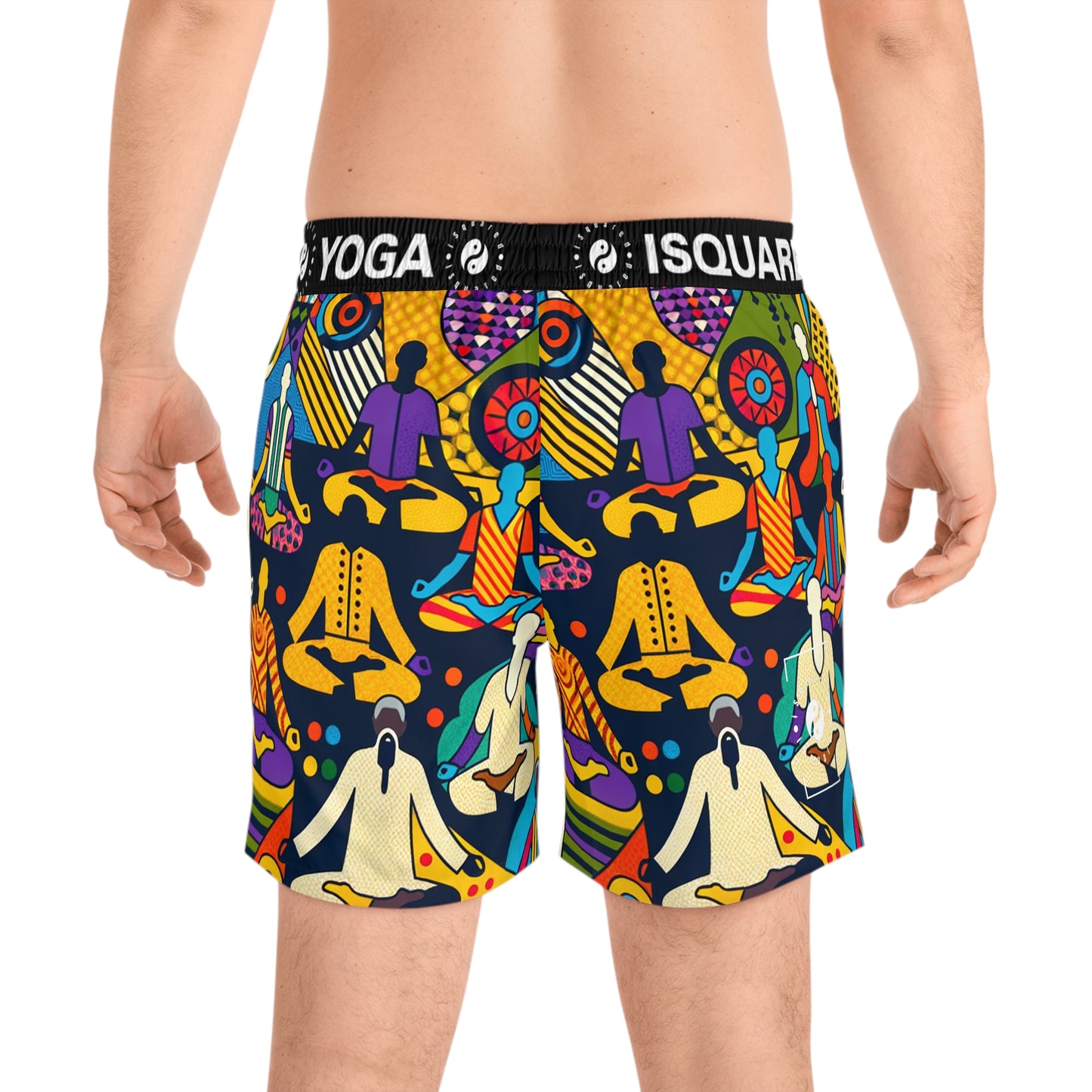 "Vibrant Sadana: Unleashing the Prana in Nouveau Réalité" - Swim Shorts (Mid-Length) for Men