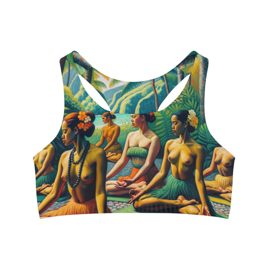 Tahitian Tranquility - Seamless Sports Bra