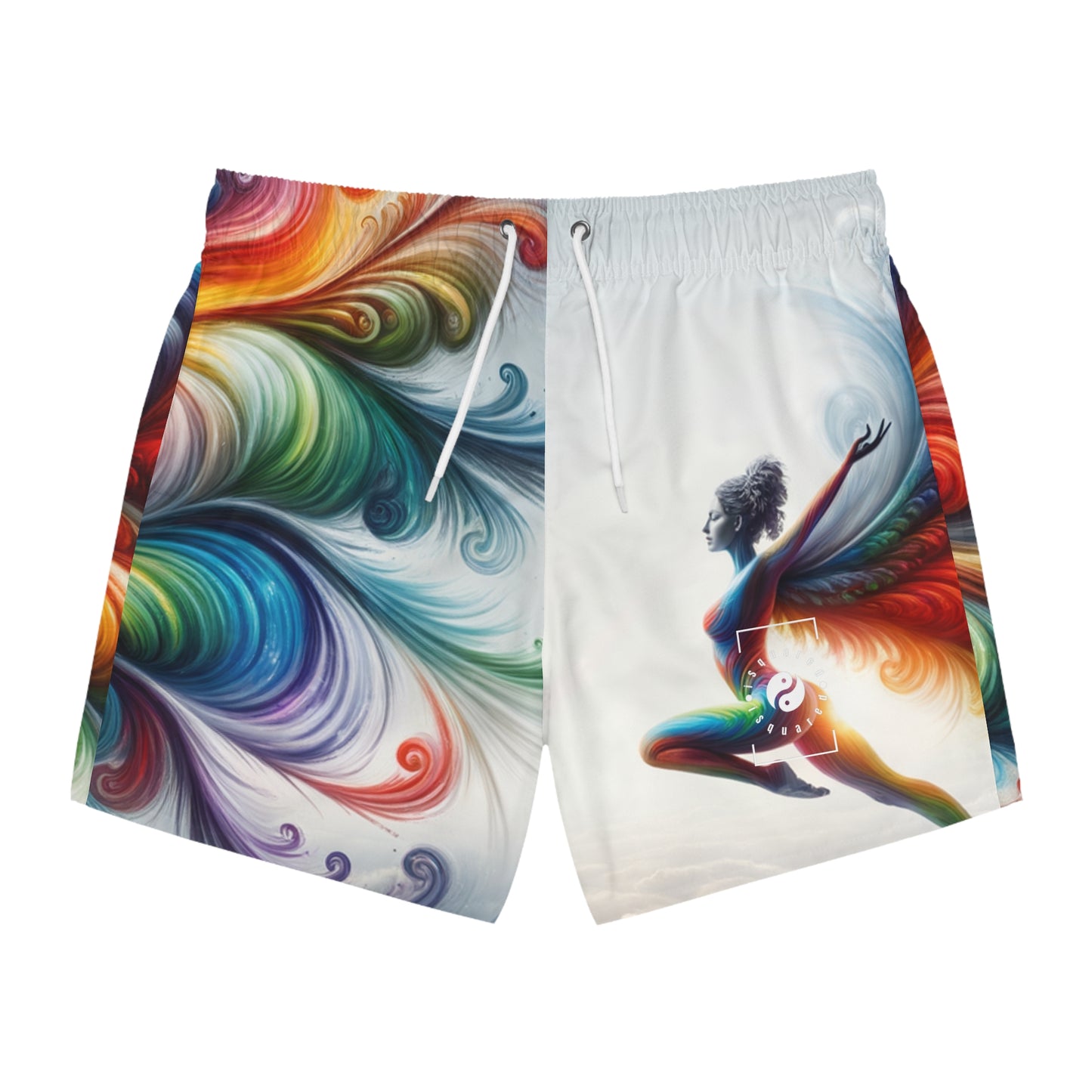 "Yogini's Rainbow Flight" - Swim Trunks for Men