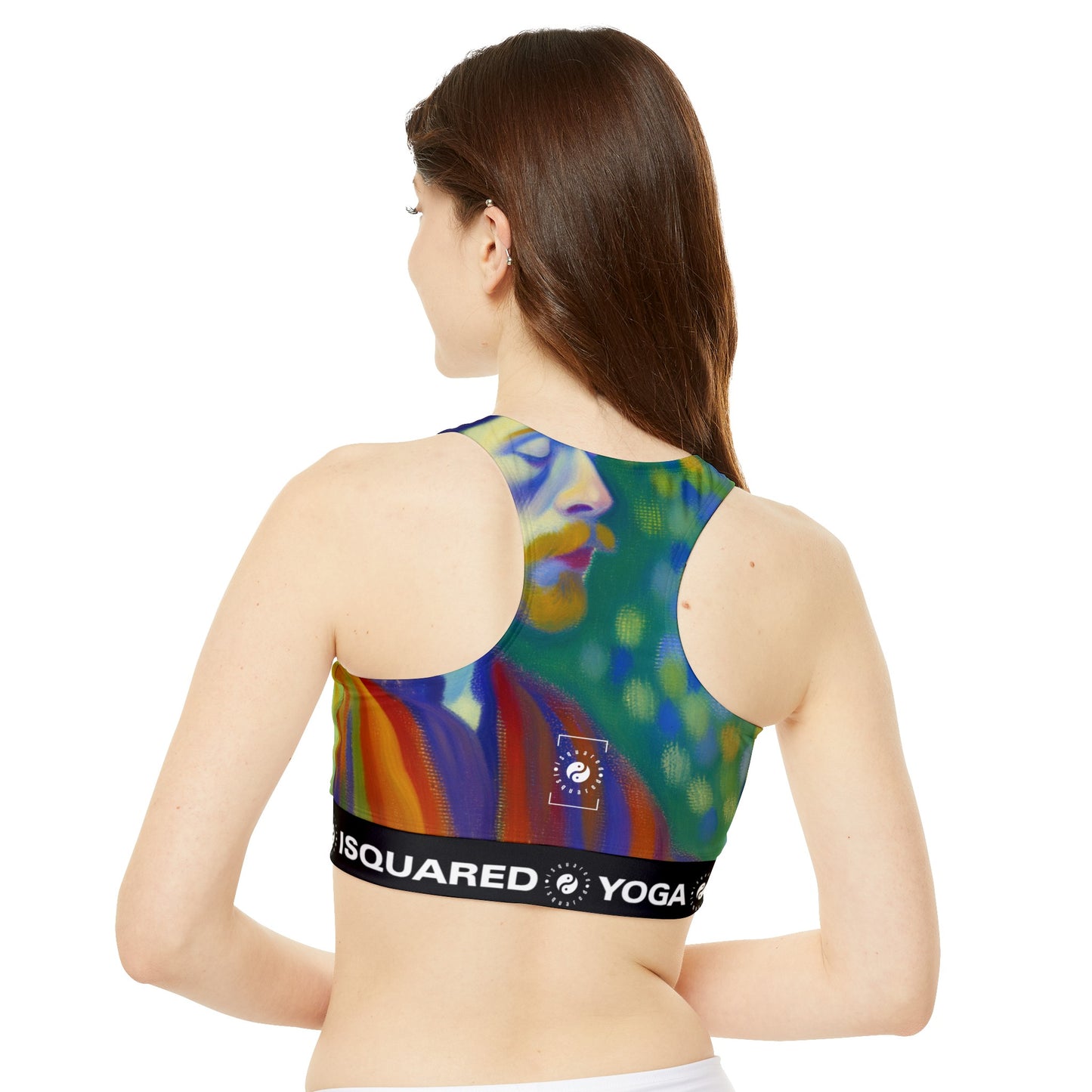 "Serene Resilience: A Frida's Solitude in hues" - High Neck Crop Top