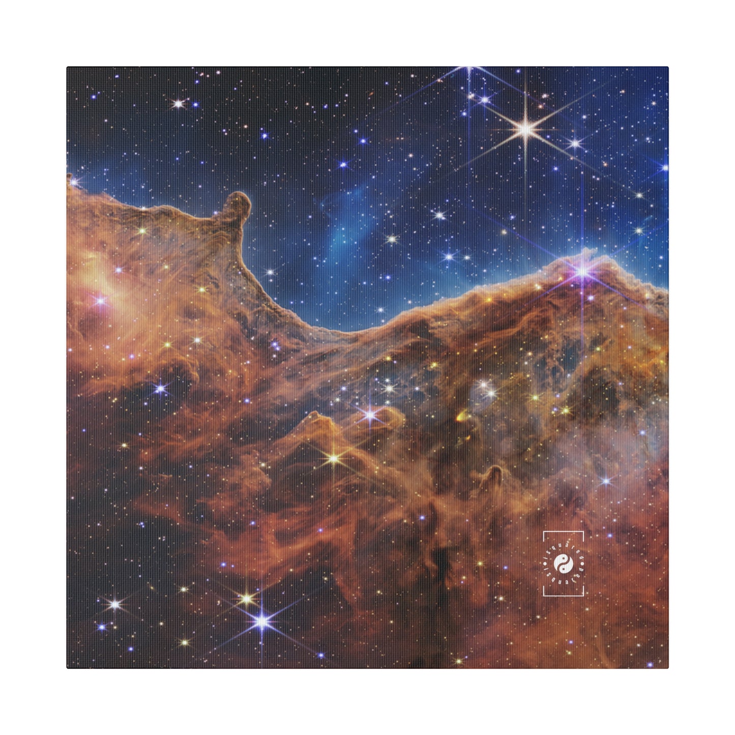 “Cosmic Cliffs” in the Carina Nebula (NIRCam Image) - JWST Collection - Art Print Canvas