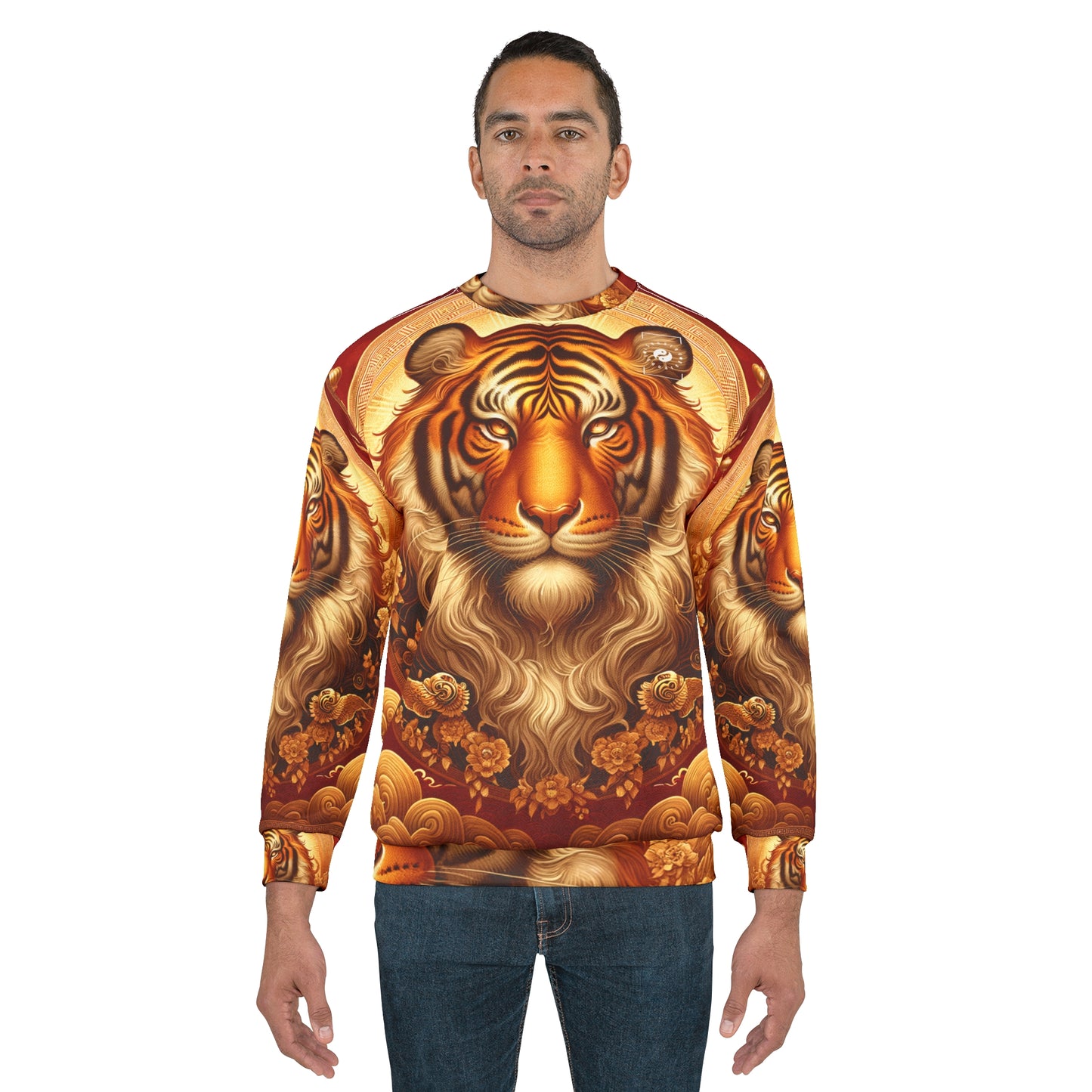 "Golden Majesty: Ascension of the Lunar Tiger" - Unisex Sweatshirt