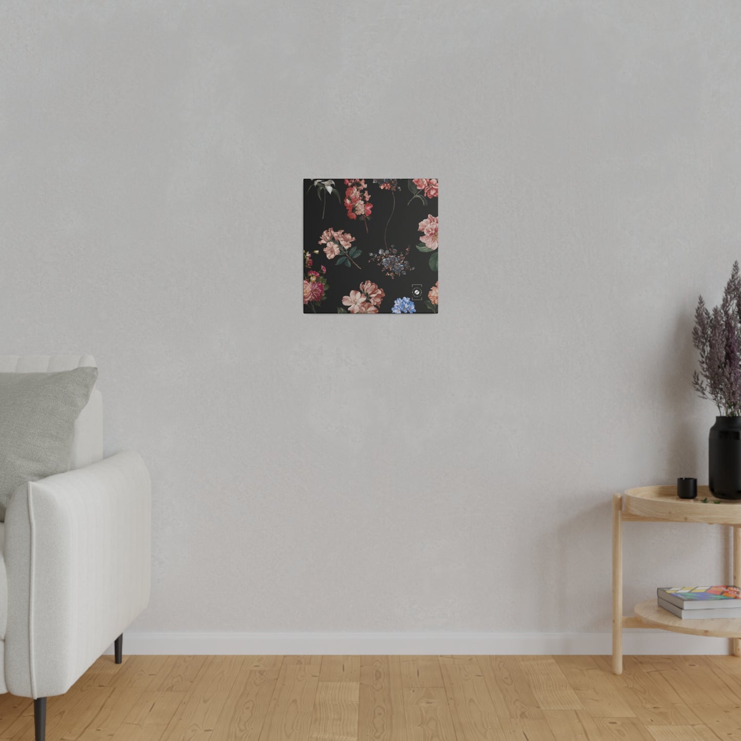 Botanicals on Black - Art Print Canvas