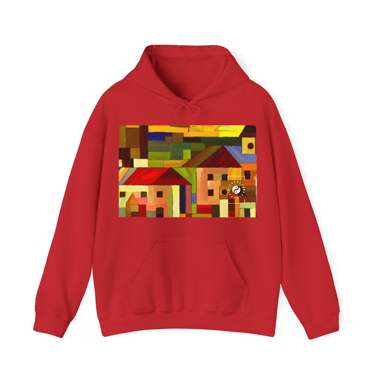 "Earthen Adobes in Hues of Hundertwasser" - Hoodie