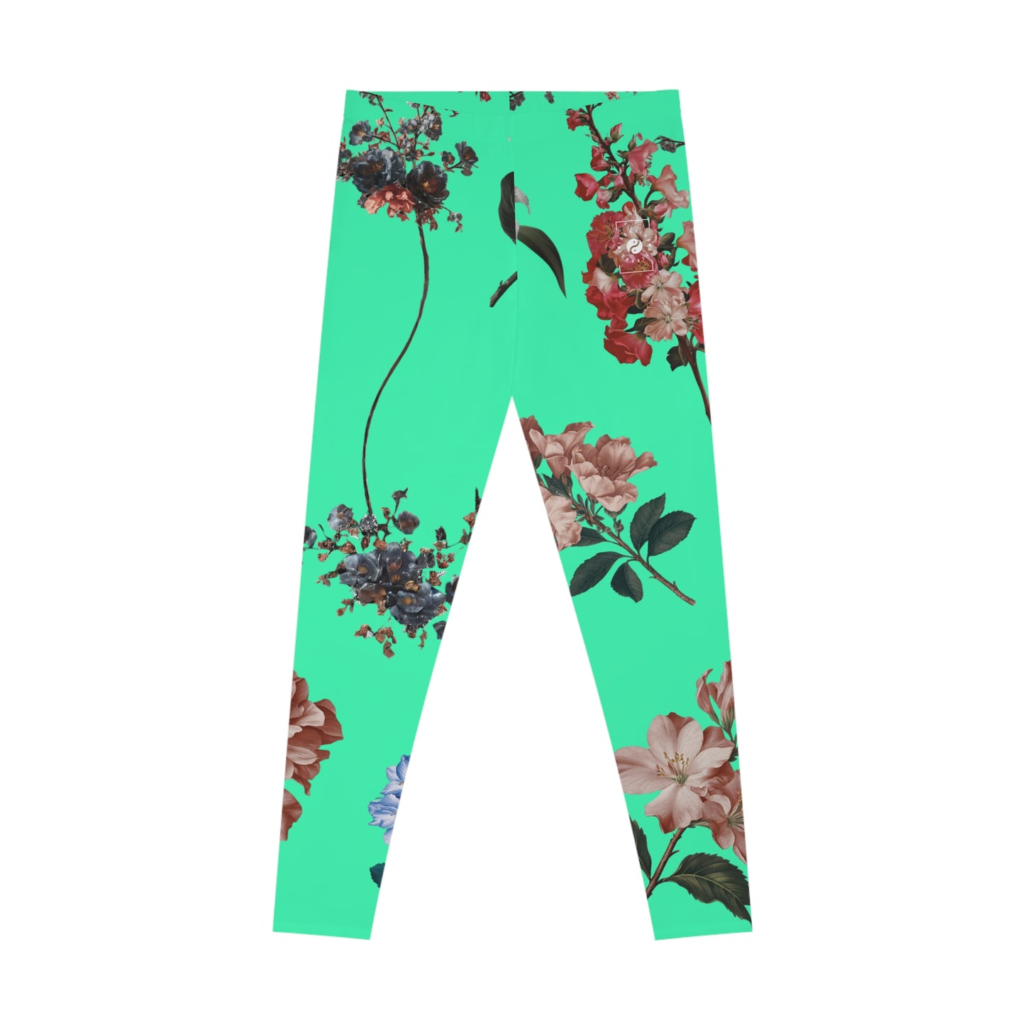 Botanicals on Turquoise - Unisex Tights