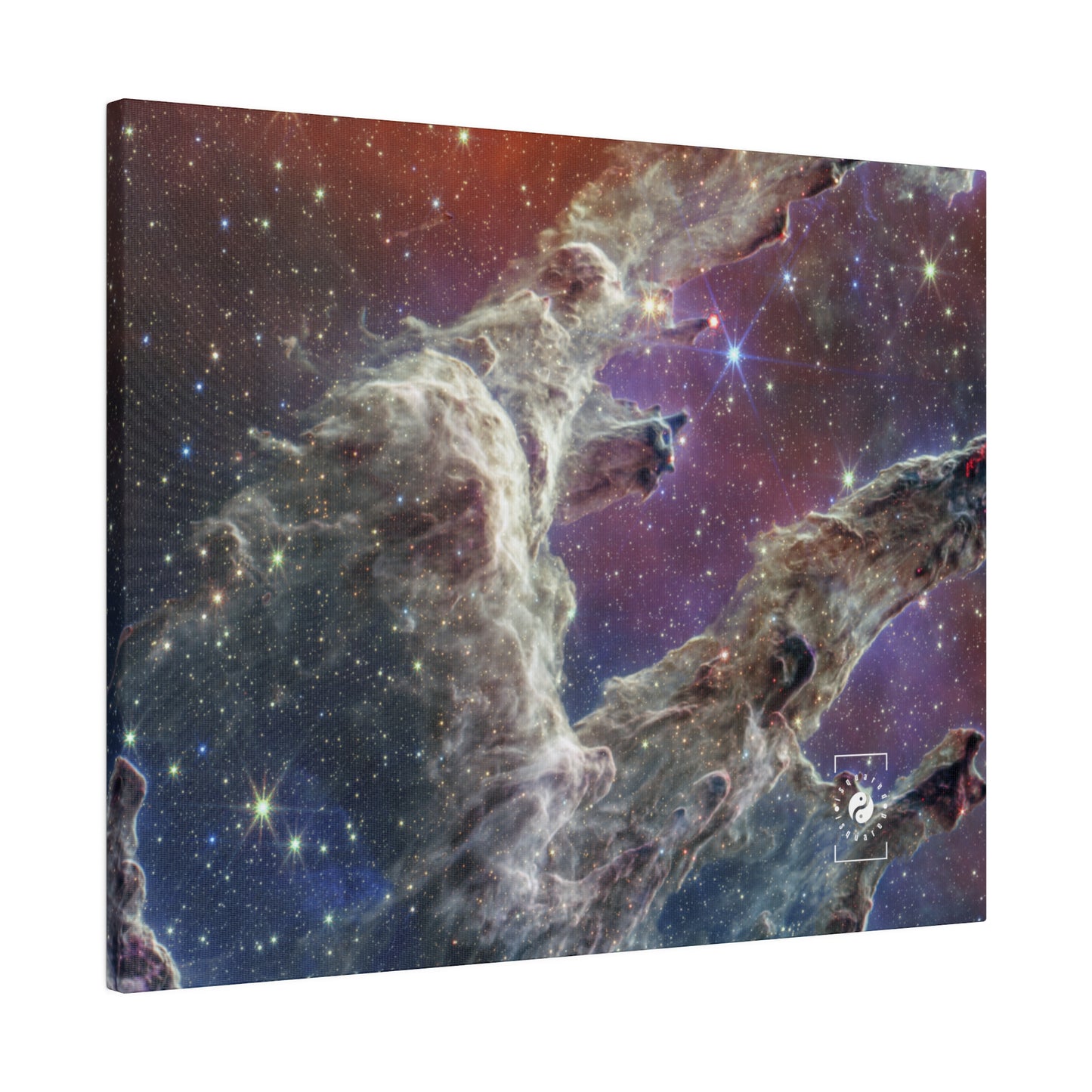 Pillars of Creation (NIRCam and MIRI Composite Image) - JWST Collection - Art Print Canvas