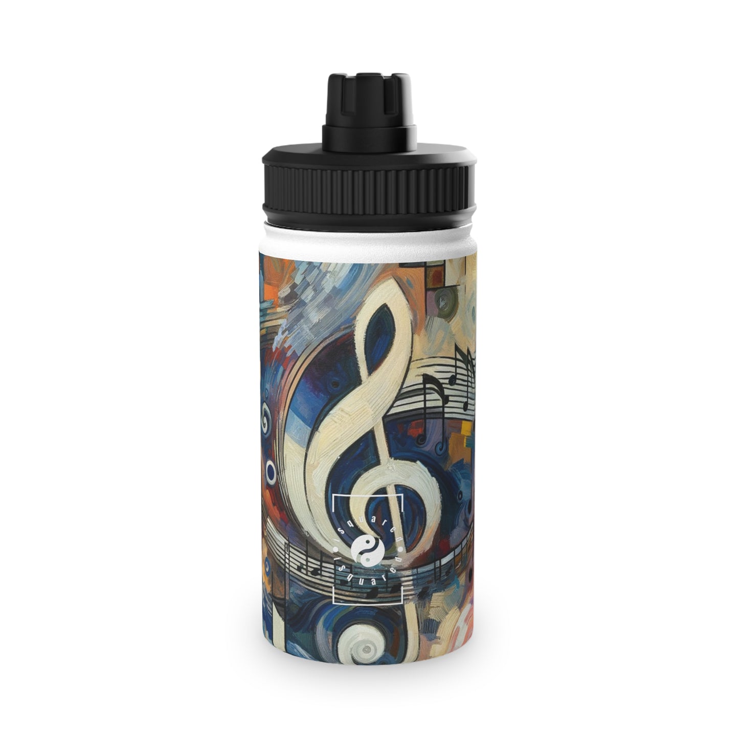 "Melodic Abstraction: Kandinsky's Symphony" - Sports Water Bottle