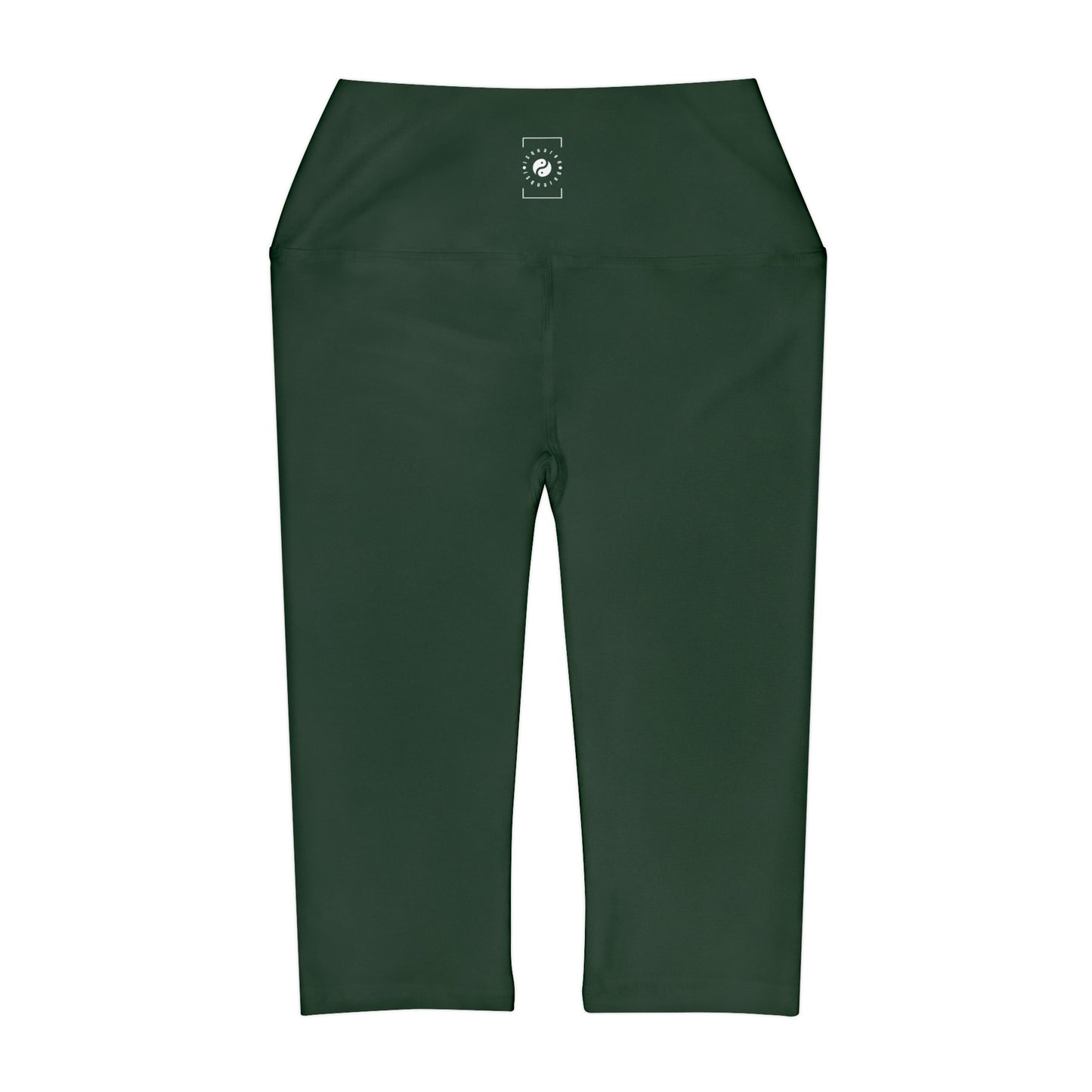 #153B1C Forest Green - High Waisted Capri Leggings