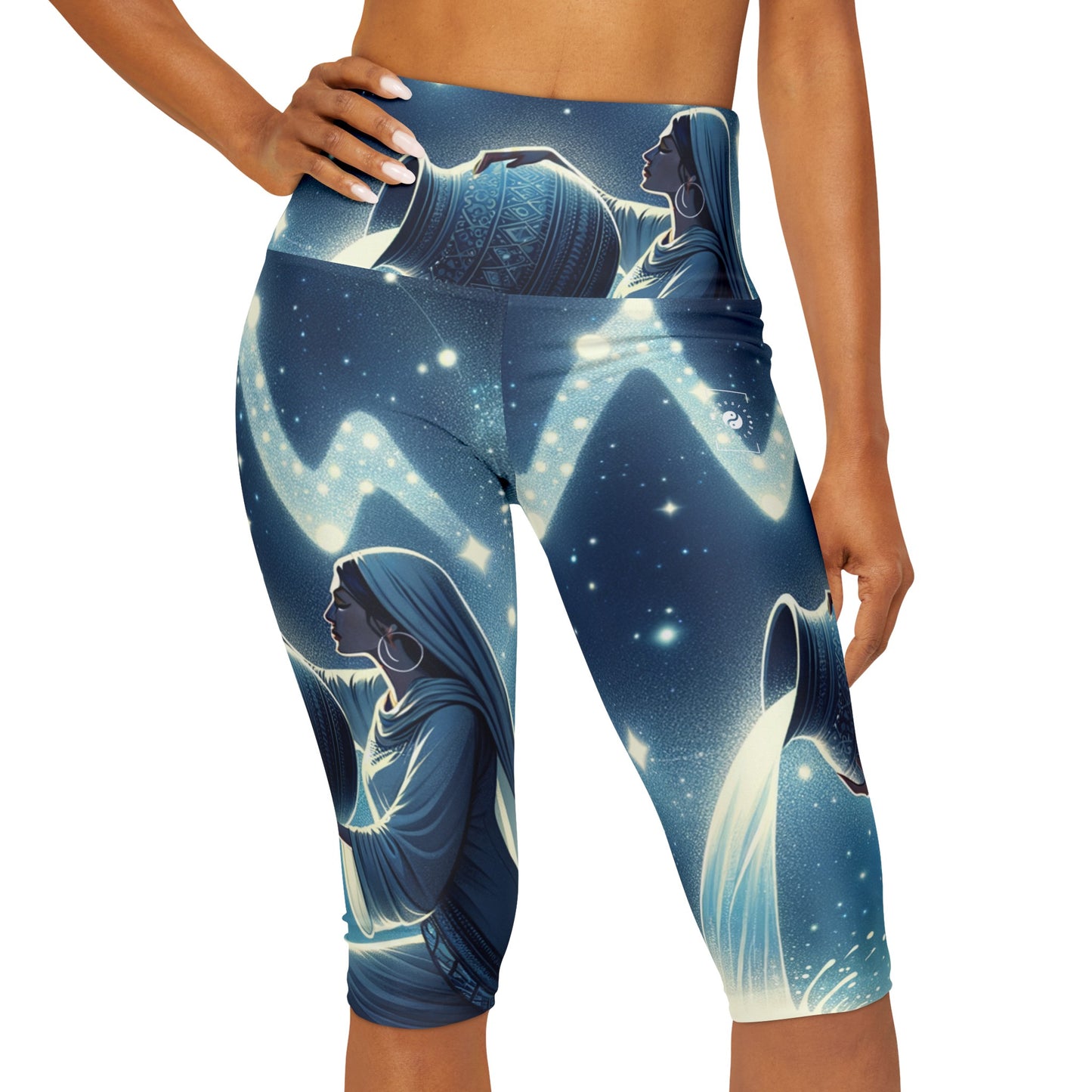 Aquarius Flow - High Waisted Capri Leggings