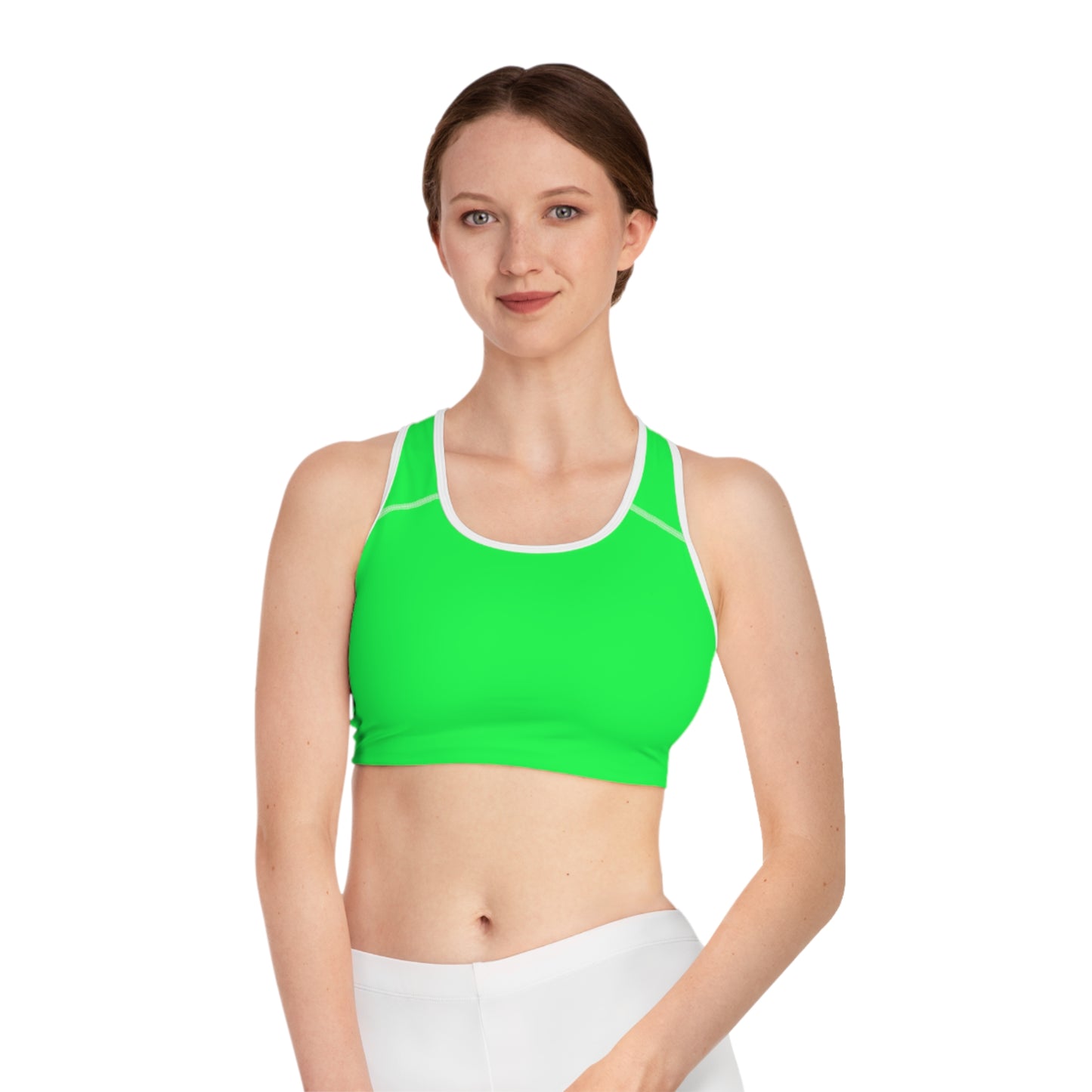 #0FFF50 Neon Green - Soutien-gorge de sport haute performance