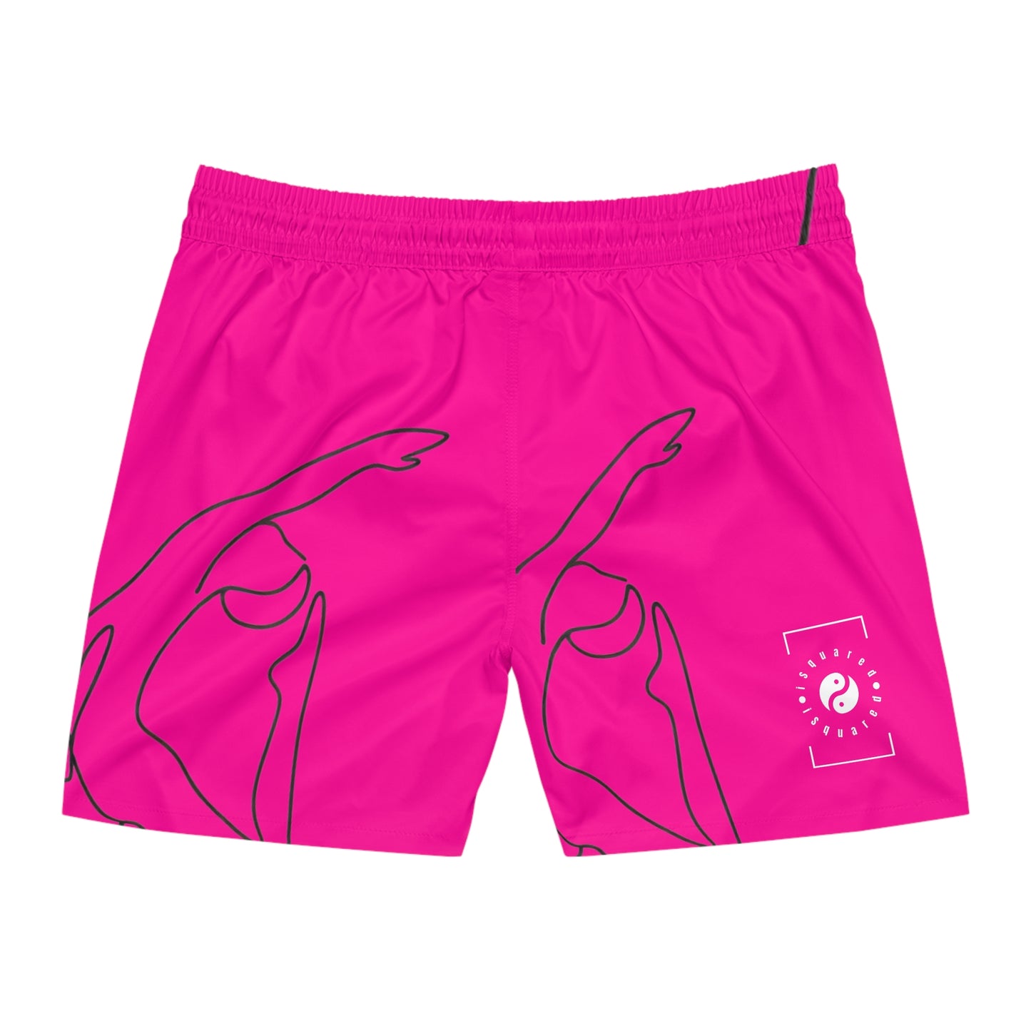 Line Art Pigeon Pose - Swim Shorts (Mid-Length) for Men