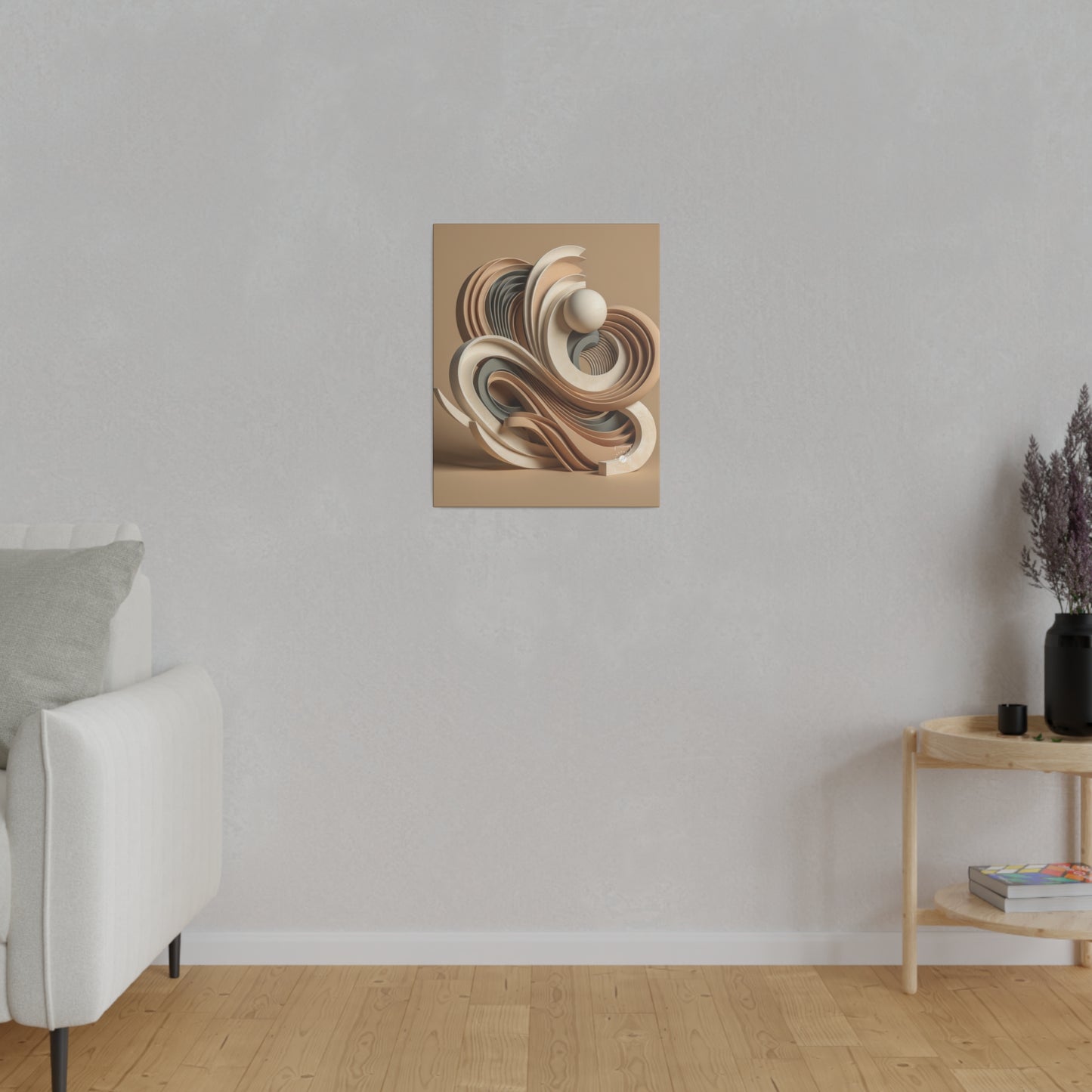 "Hepworth Hues: An Earth Tone Symphony" - Art Print Canvas