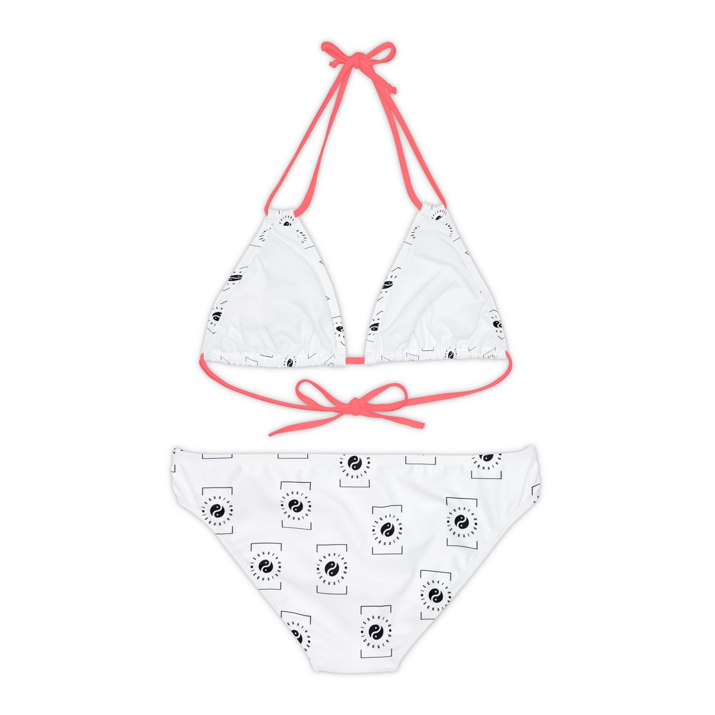 white iSquared Yoga - Lace-up Bikini Set