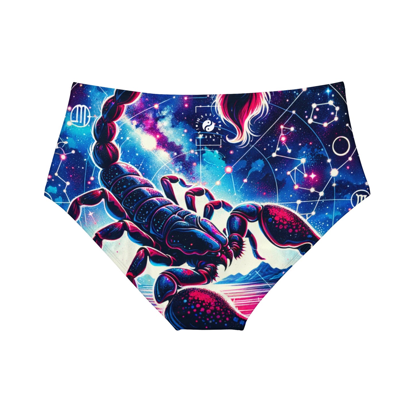 Crimson Scorpio - High Waisted Bikini Bottom