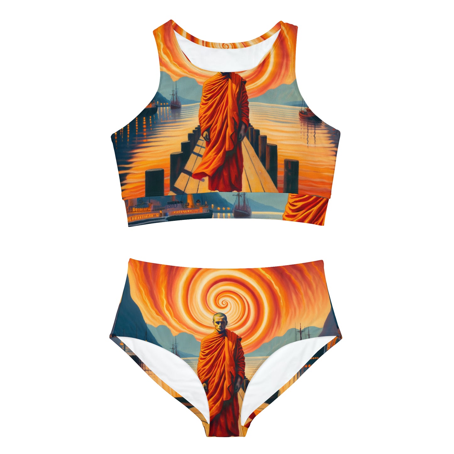 Serenity's Echo - Ensemble de bikini de yoga chaud 