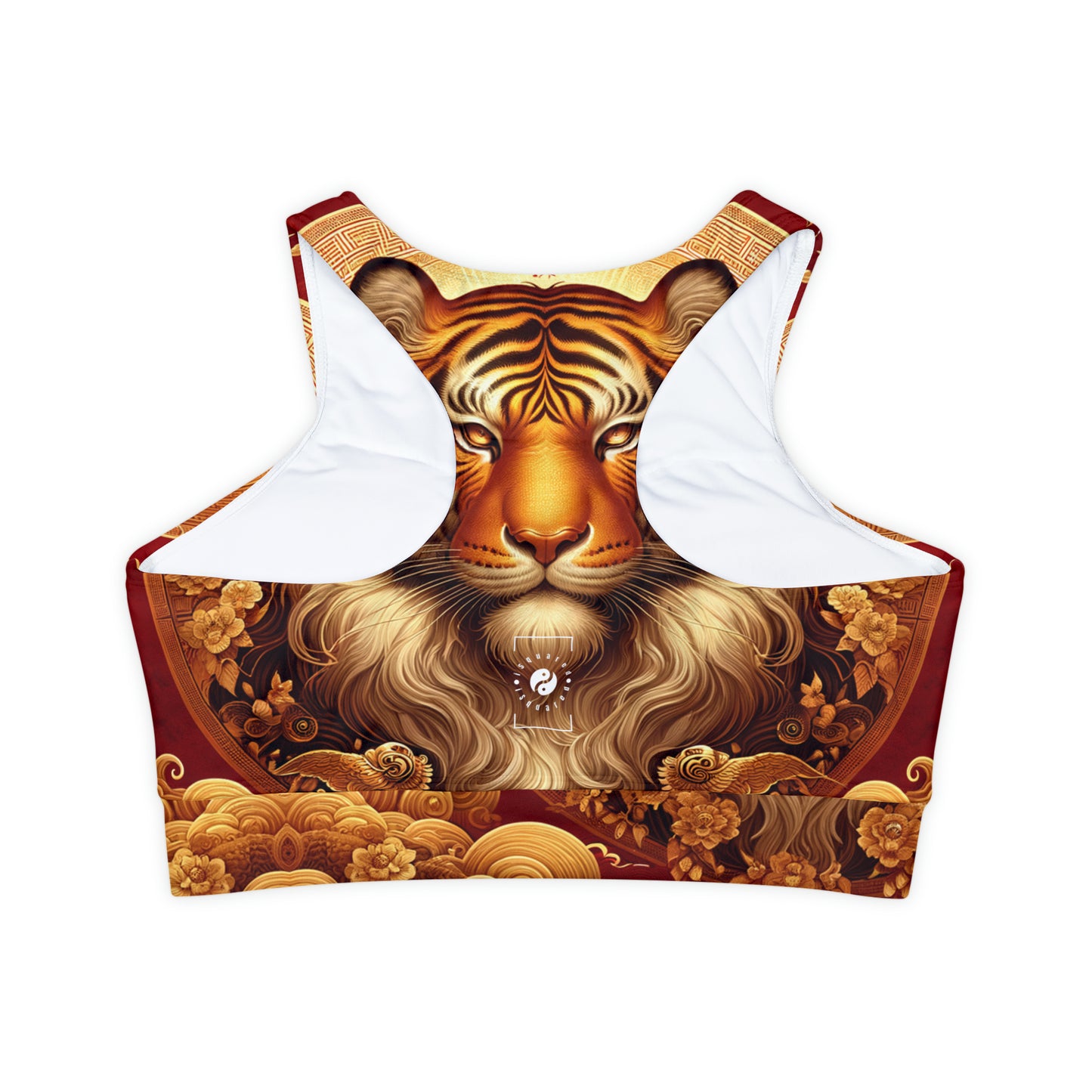 "Golden Majesty : Ascension of the Lunar Tiger" - Soutien-gorge de sport doublé et rembourré 