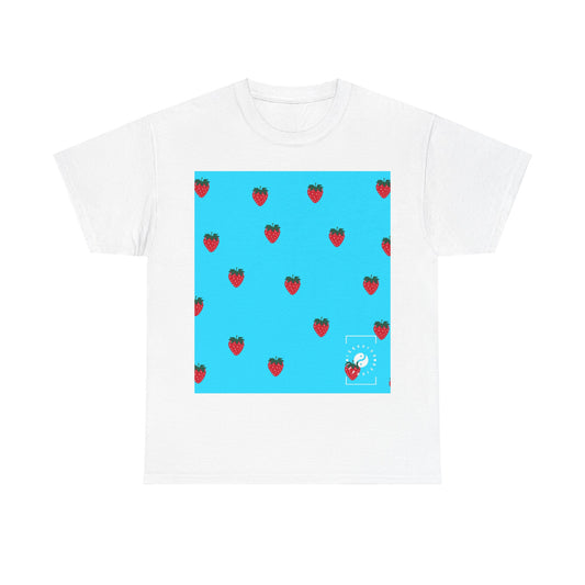 #22DEFF Bleu clair + Fraise - Heavy T