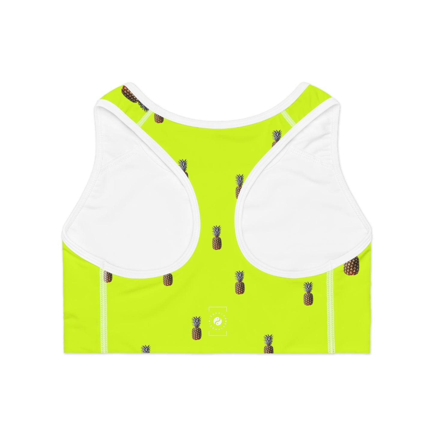 #D7FF11 Sharp Yellow + Pineapple - High Performance Sports Bra