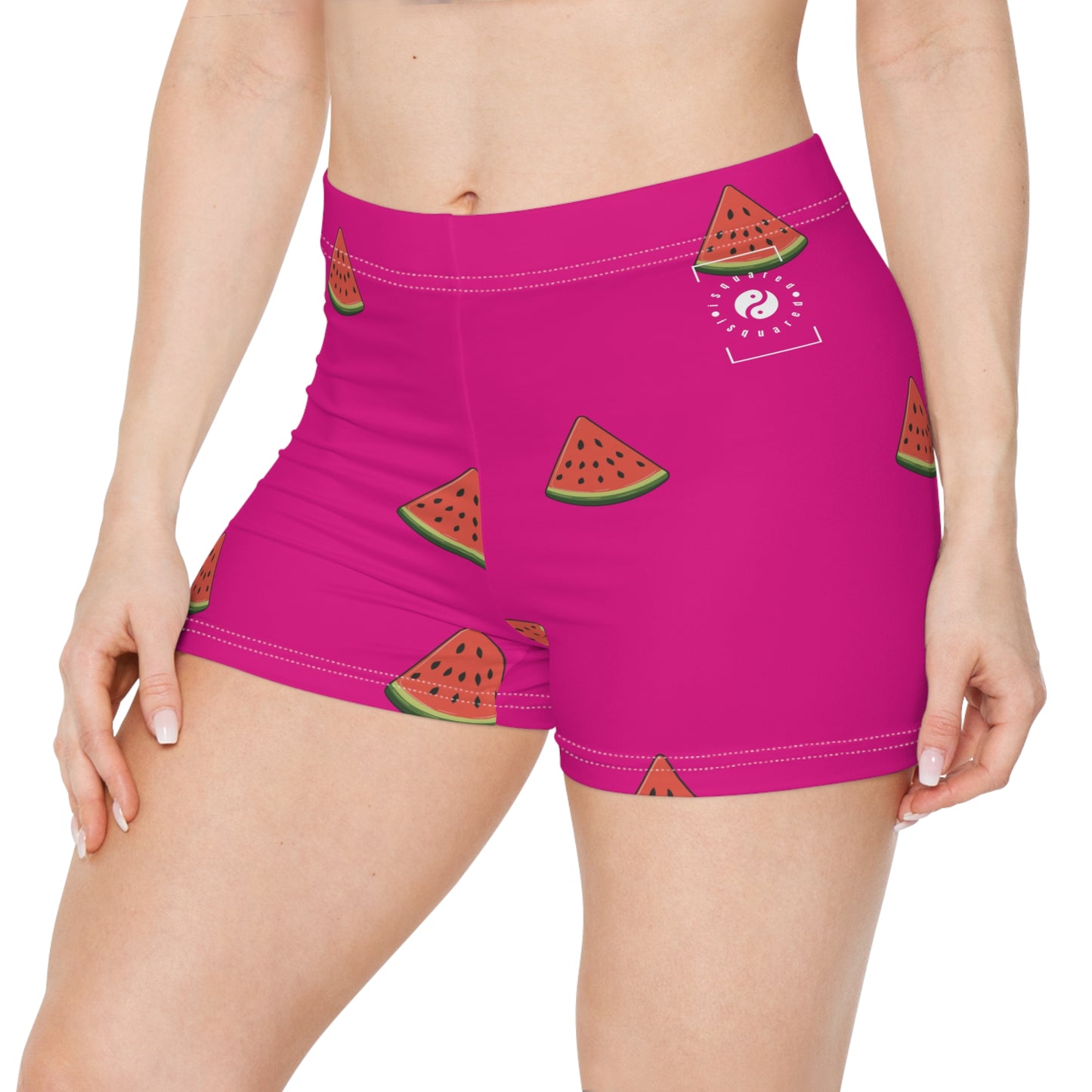 #DF0086 Pink + Watermelon - Mini Hot Yoga Short