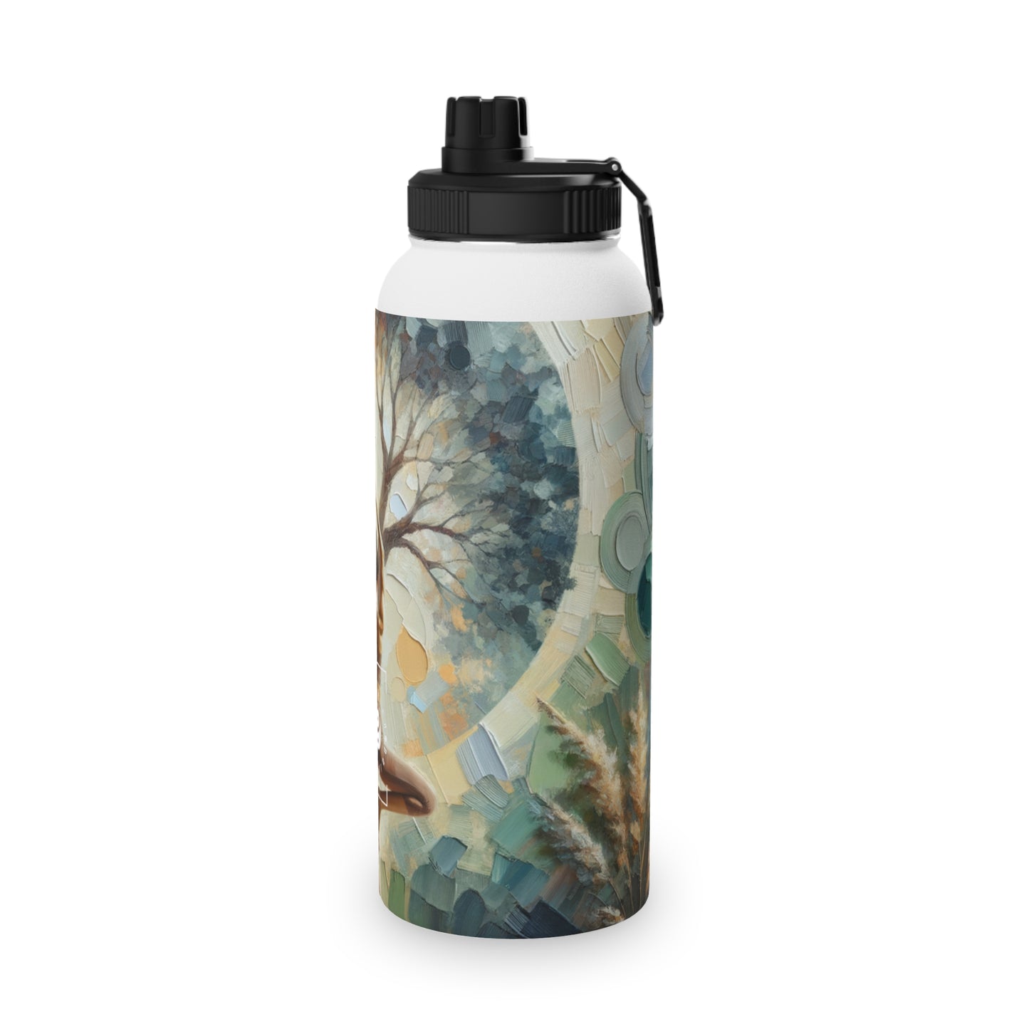 "Stability in Surrender: Vrikshasana in Harmony with Earth" - Sports Water Bottle