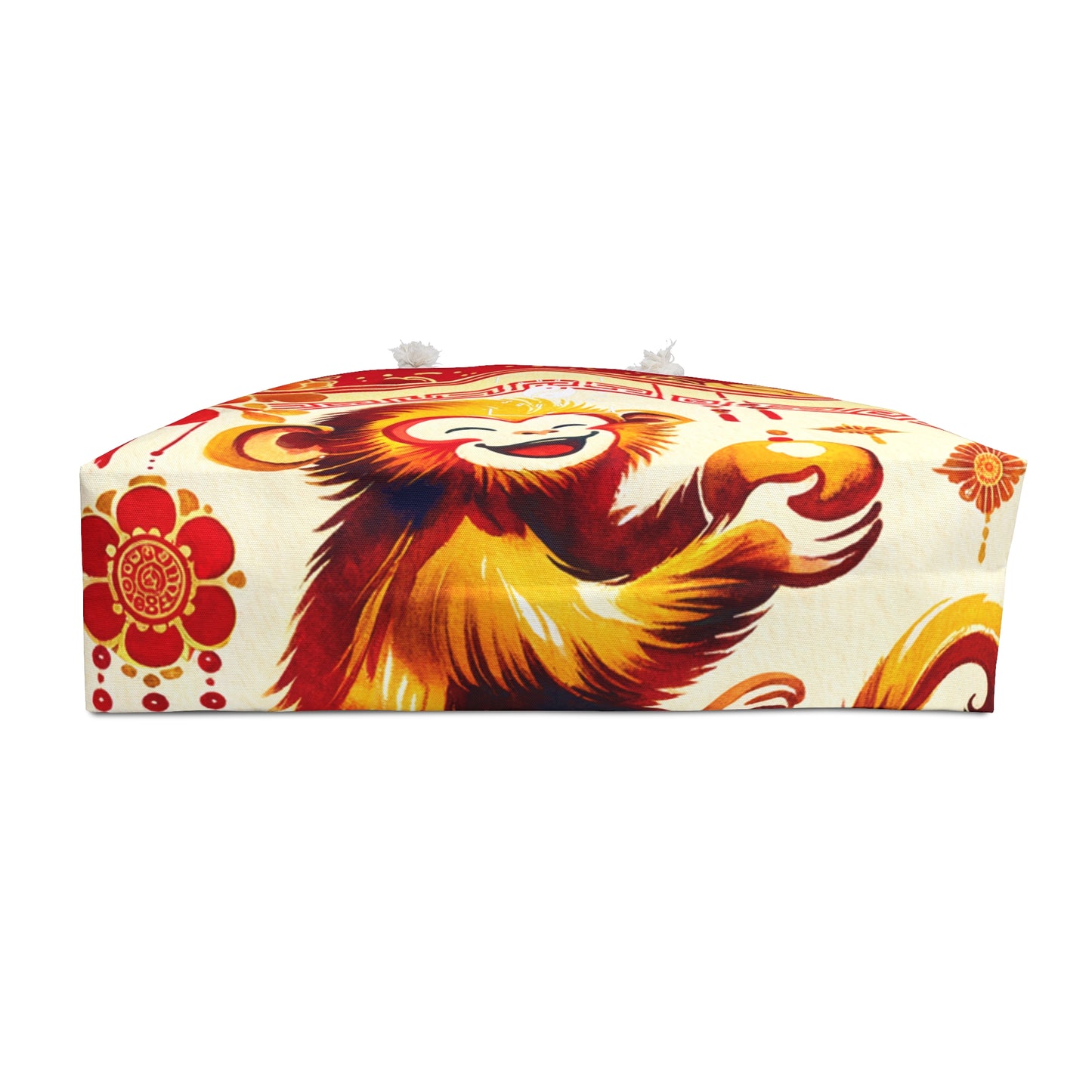 "Golden Simian Serenity in Scarlet Radiance" - Casual Yoga Bag