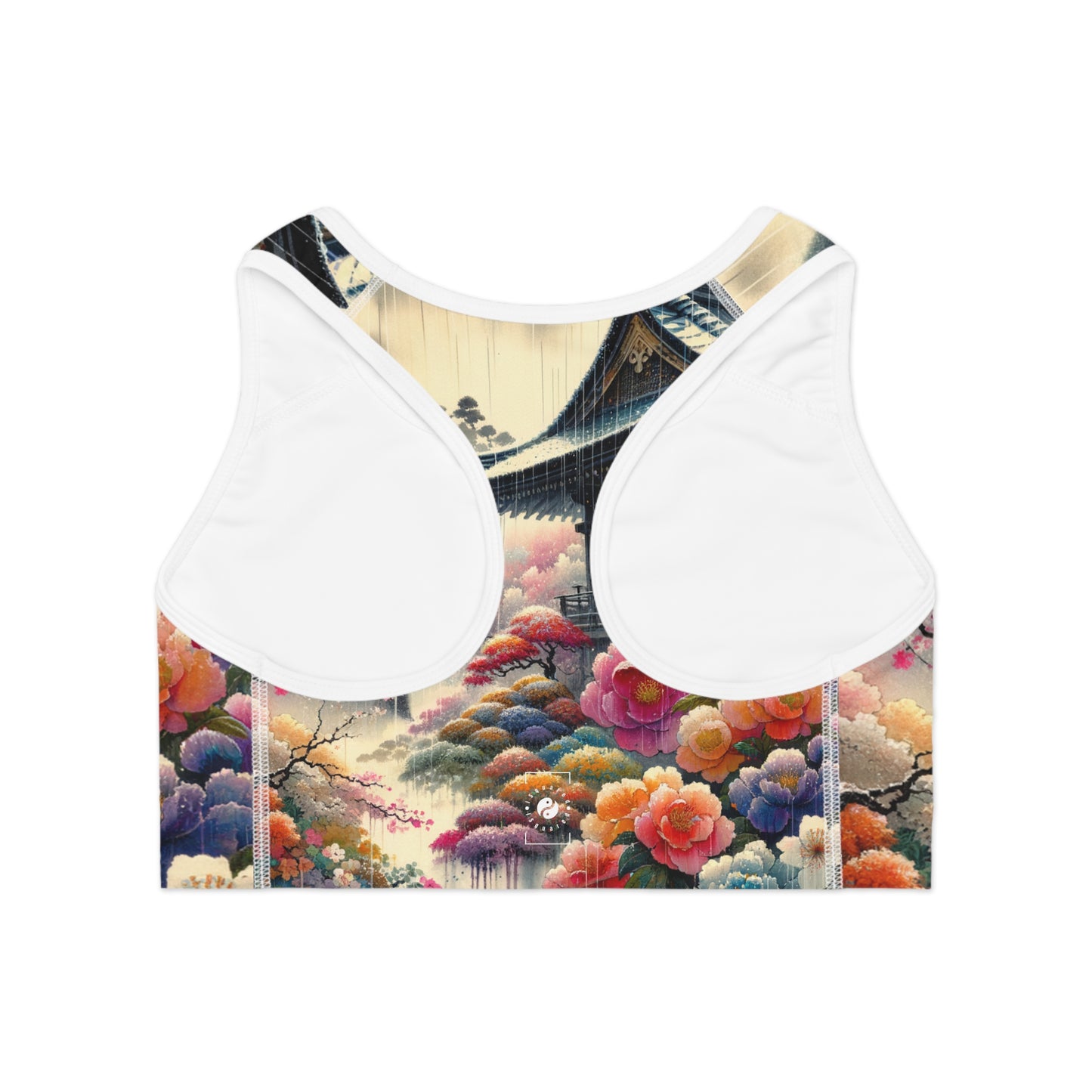 "Rain-drenched Sakura Spectrum" - High Performance Sports Bra