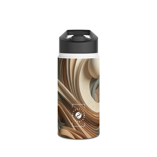 "Hepworth Hues: An Earth Tone Symphony" - Water Bottle