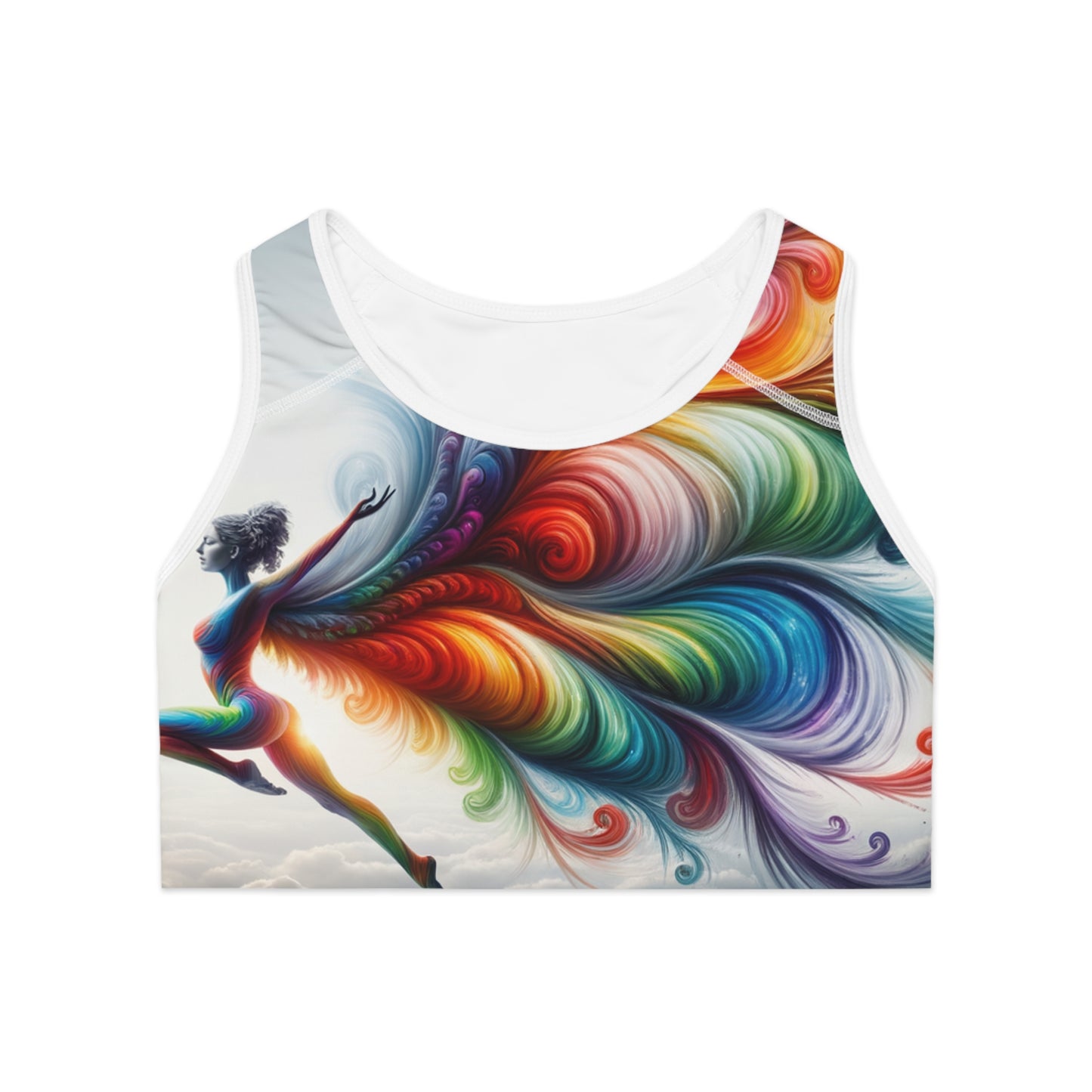 "Yogini's Rainbow Flight" - Soutien-gorge de sport haute performance