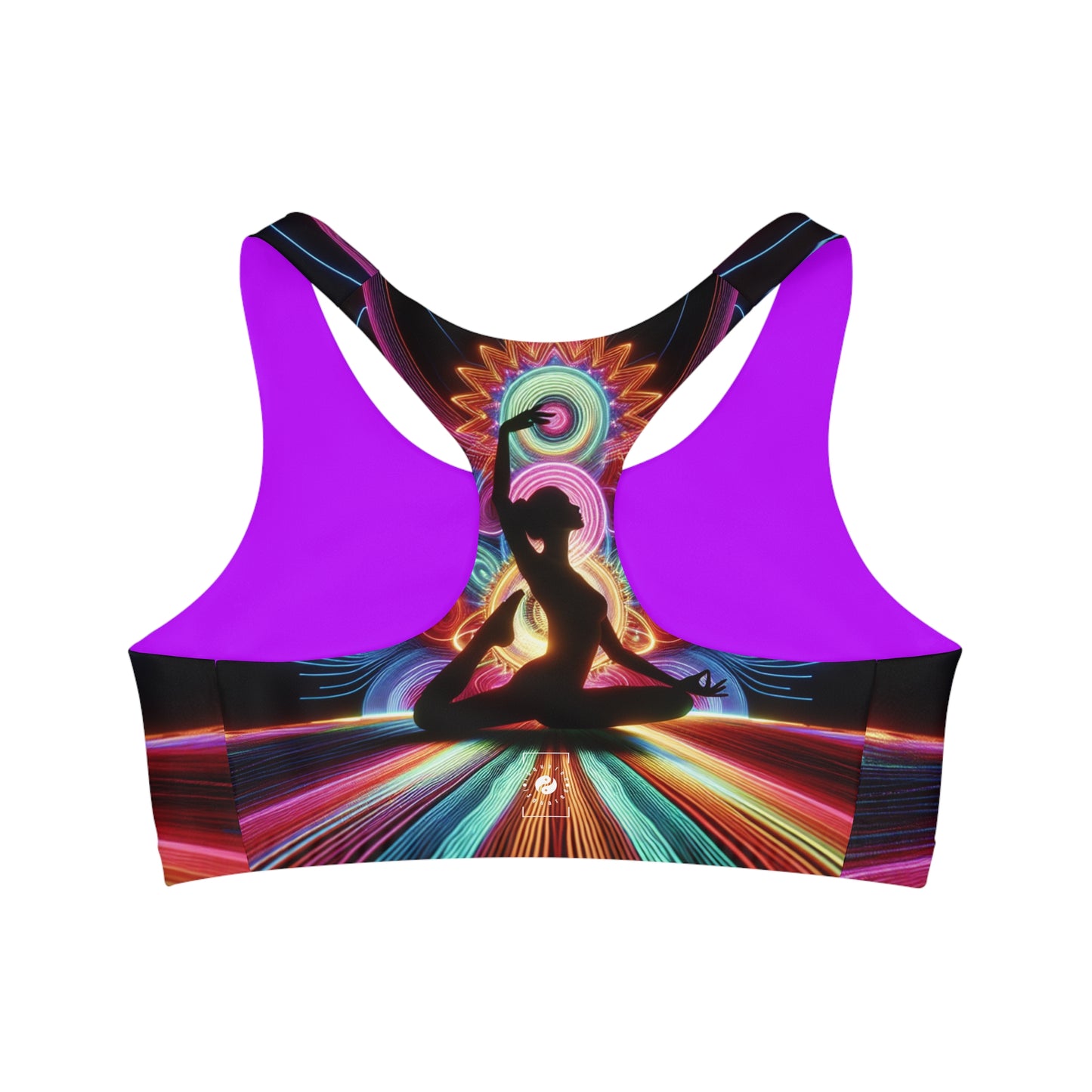 "Neon Zenith: Chromatic Balance" - Seamless Sports Bra